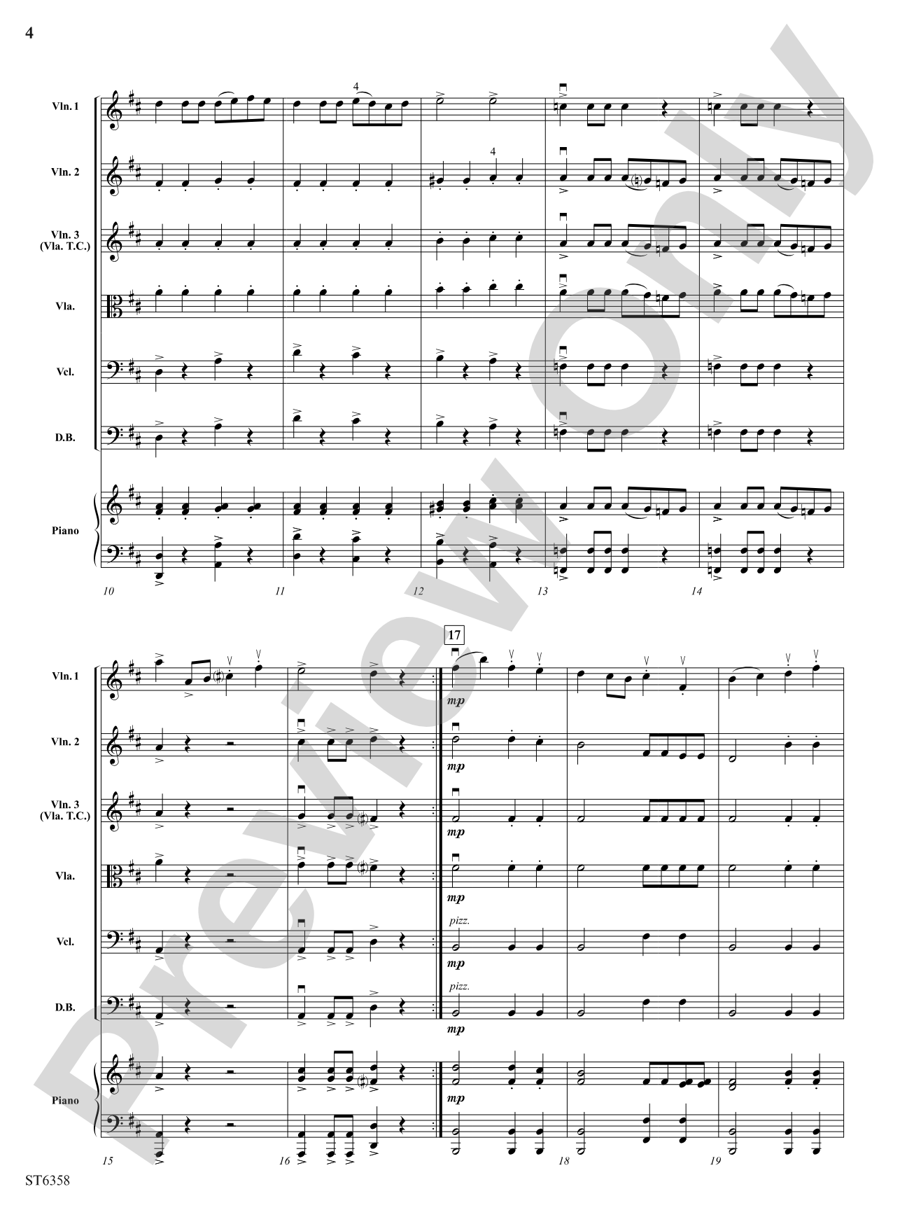 Toreador: String Orchestra Conductor Score & Parts