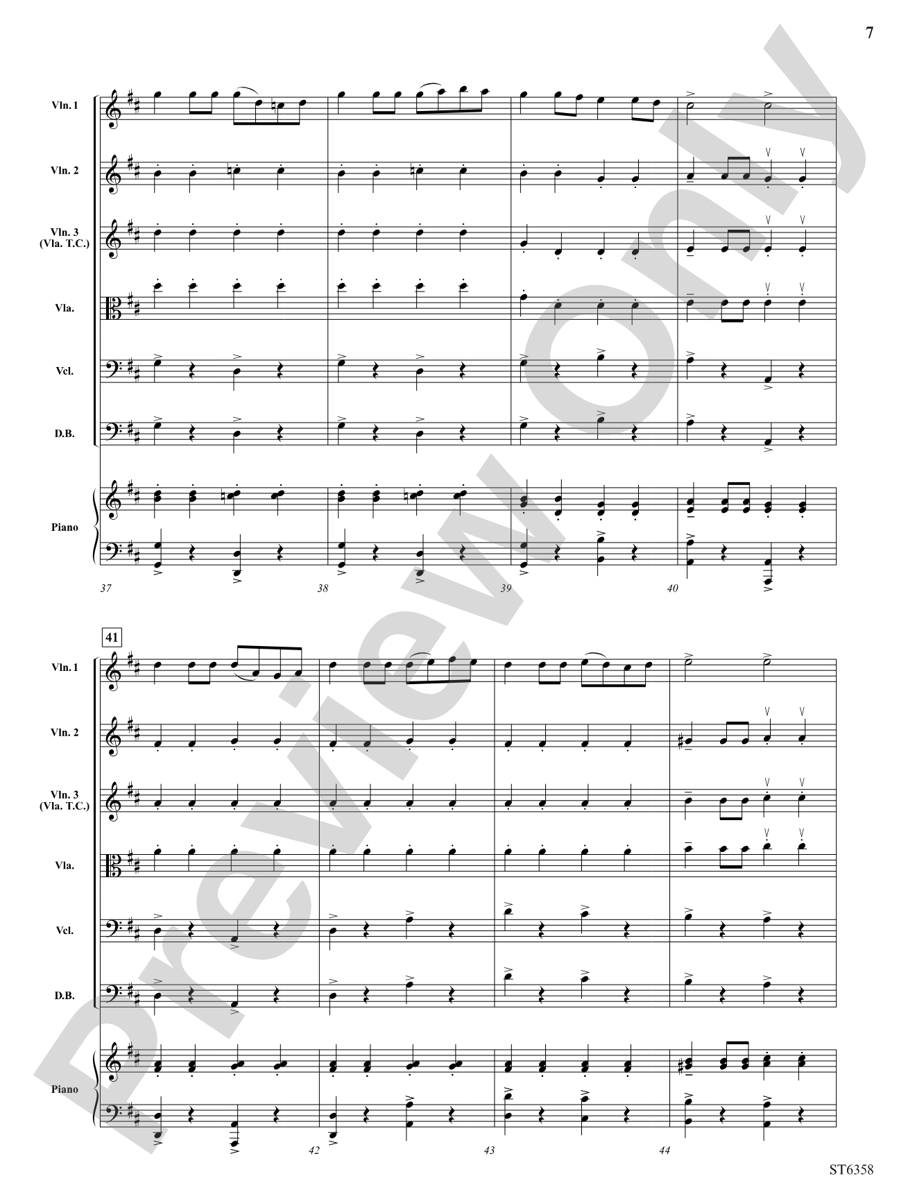 Toreador: String Orchestra Conductor Score & Parts