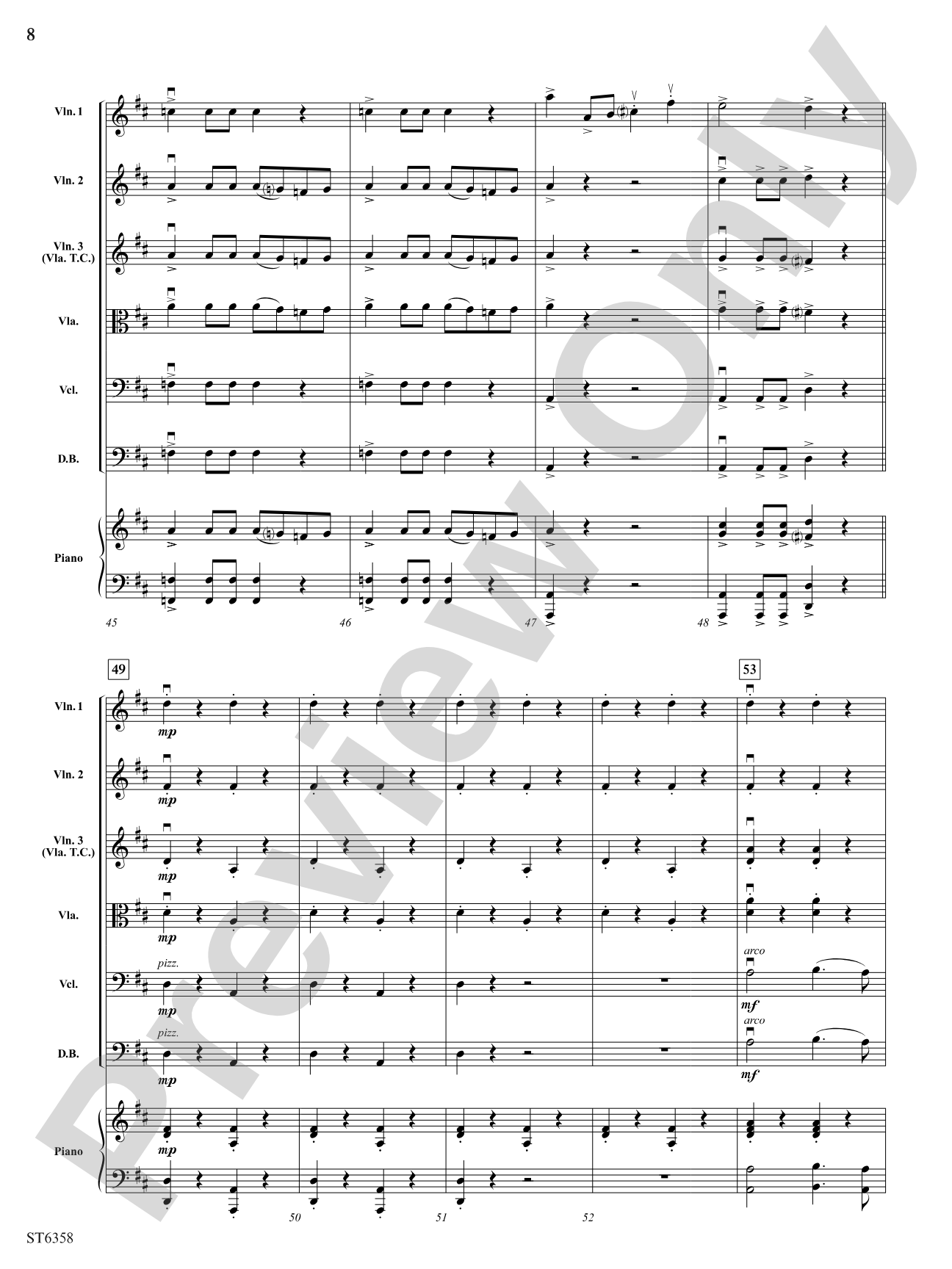 Toreador: String Orchestra Conductor Score & Parts