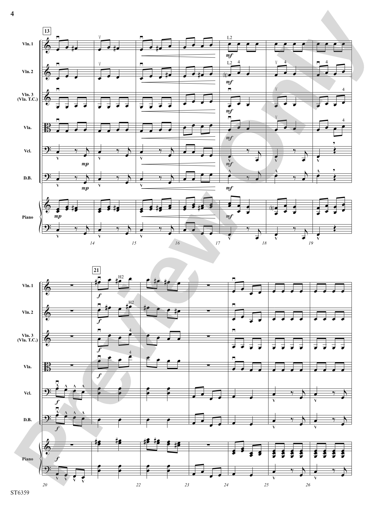 Sweet Petite Winter Suite: String Orchestra Conductor Score & Parts