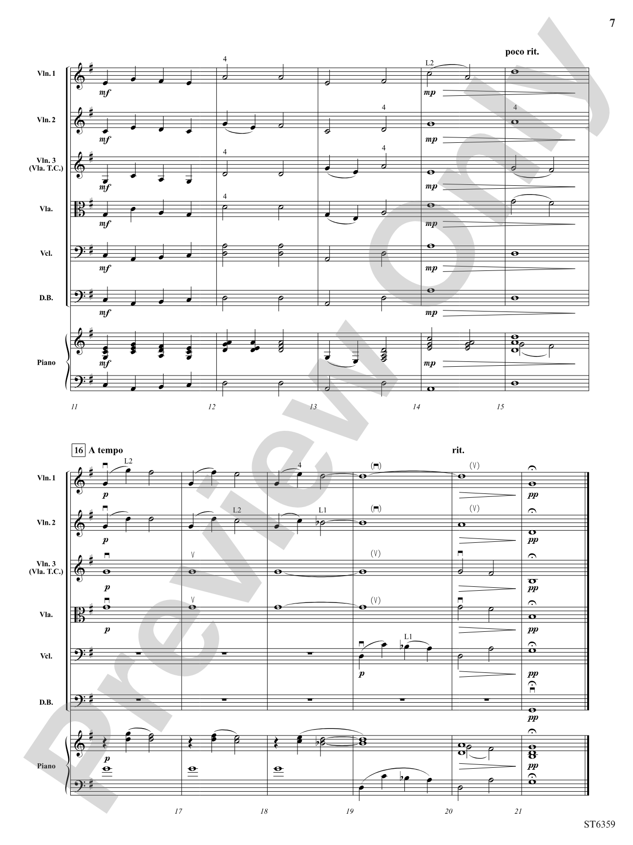 Sweet Petite Winter Suite: String Orchestra Conductor Score & Parts