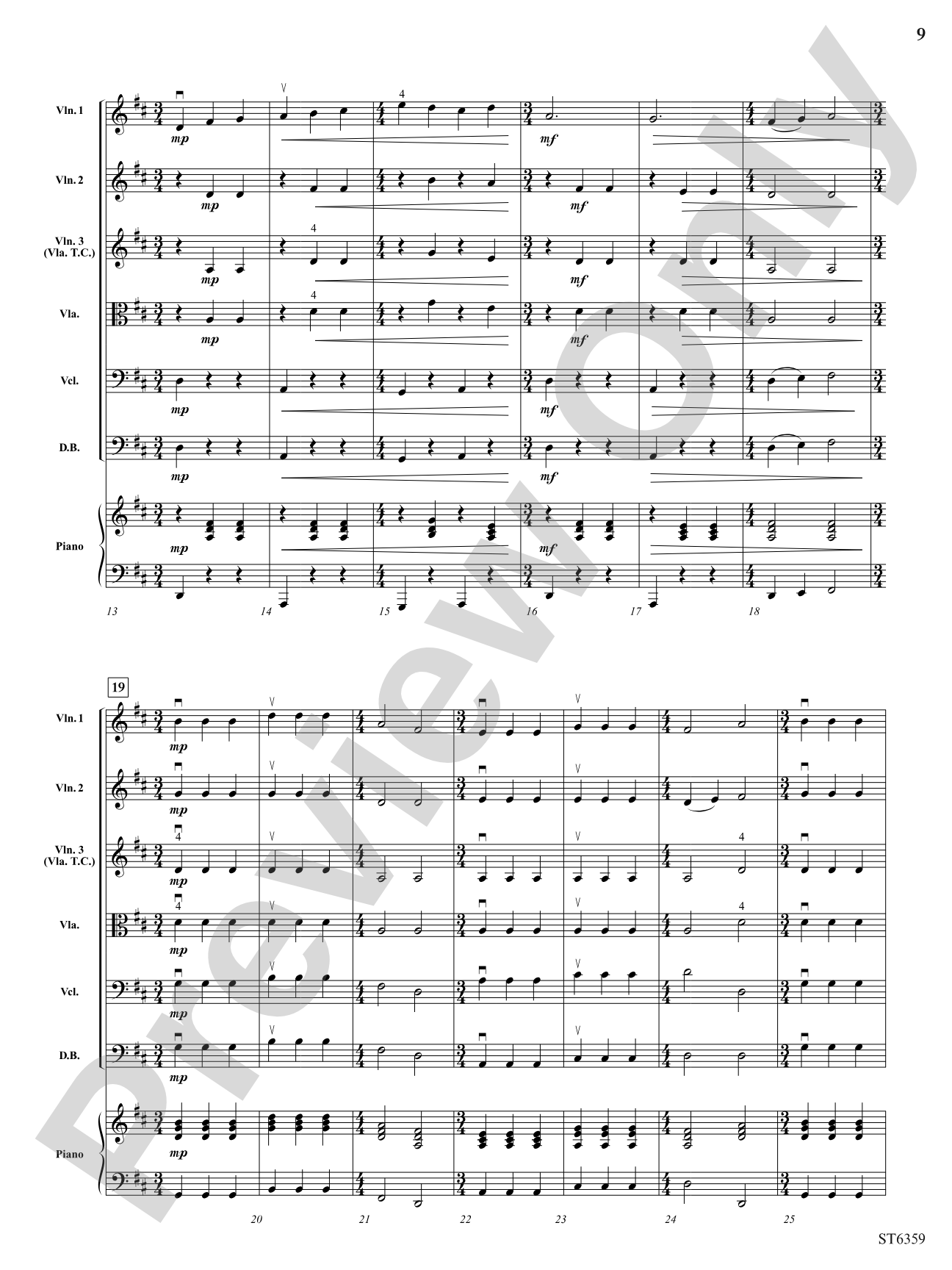 Sweet Petite Winter Suite: String Orchestra Conductor Score & Parts