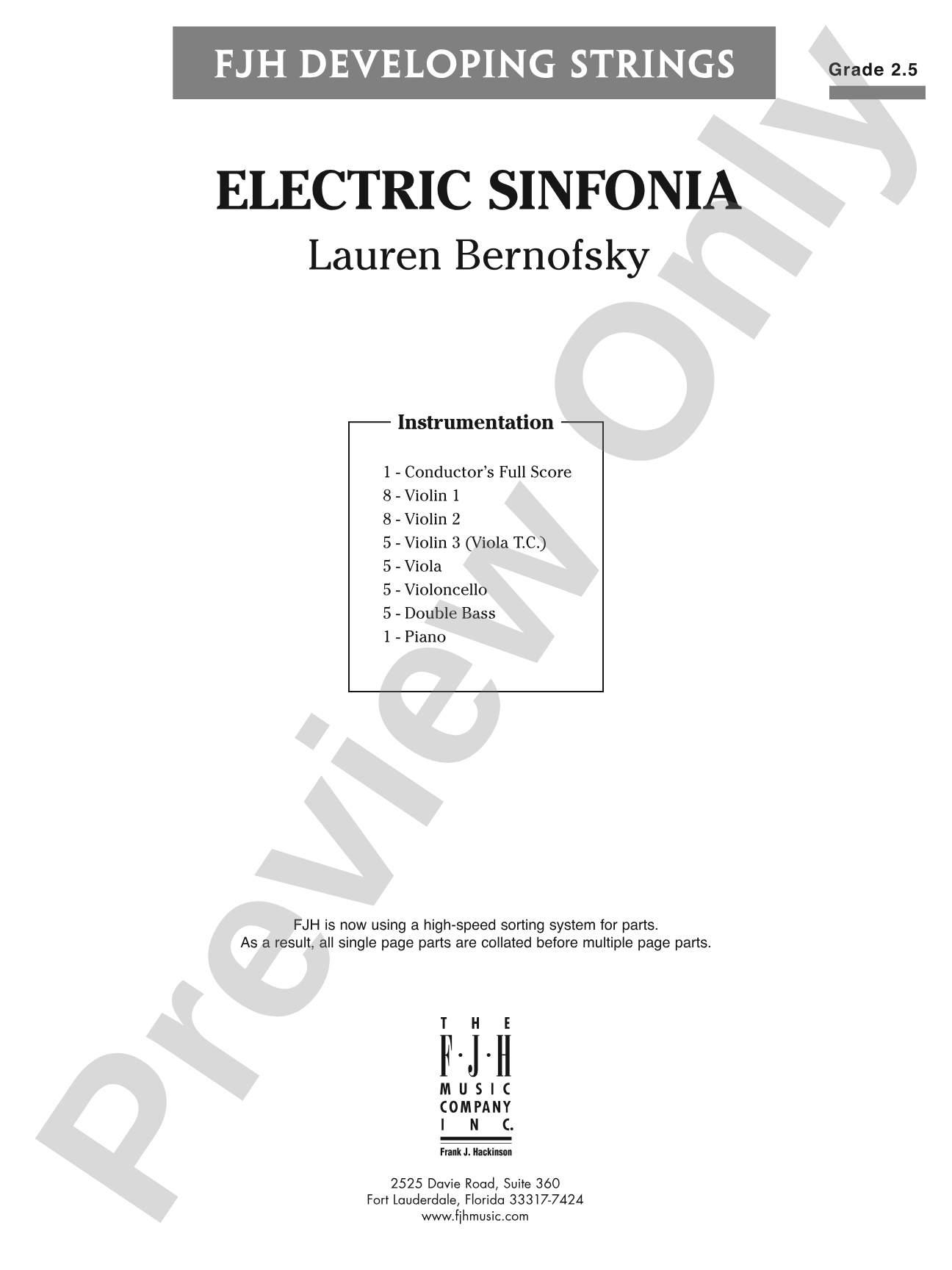 Electric Sinfonia: String Orchestra Conductor Score & Parts