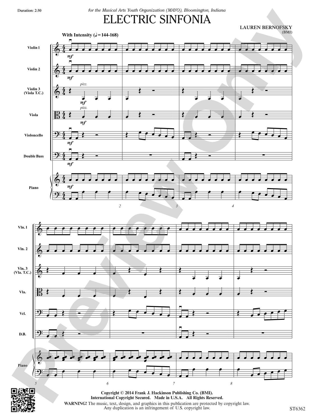 Electric Sinfonia: String Orchestra Conductor Score & Parts
