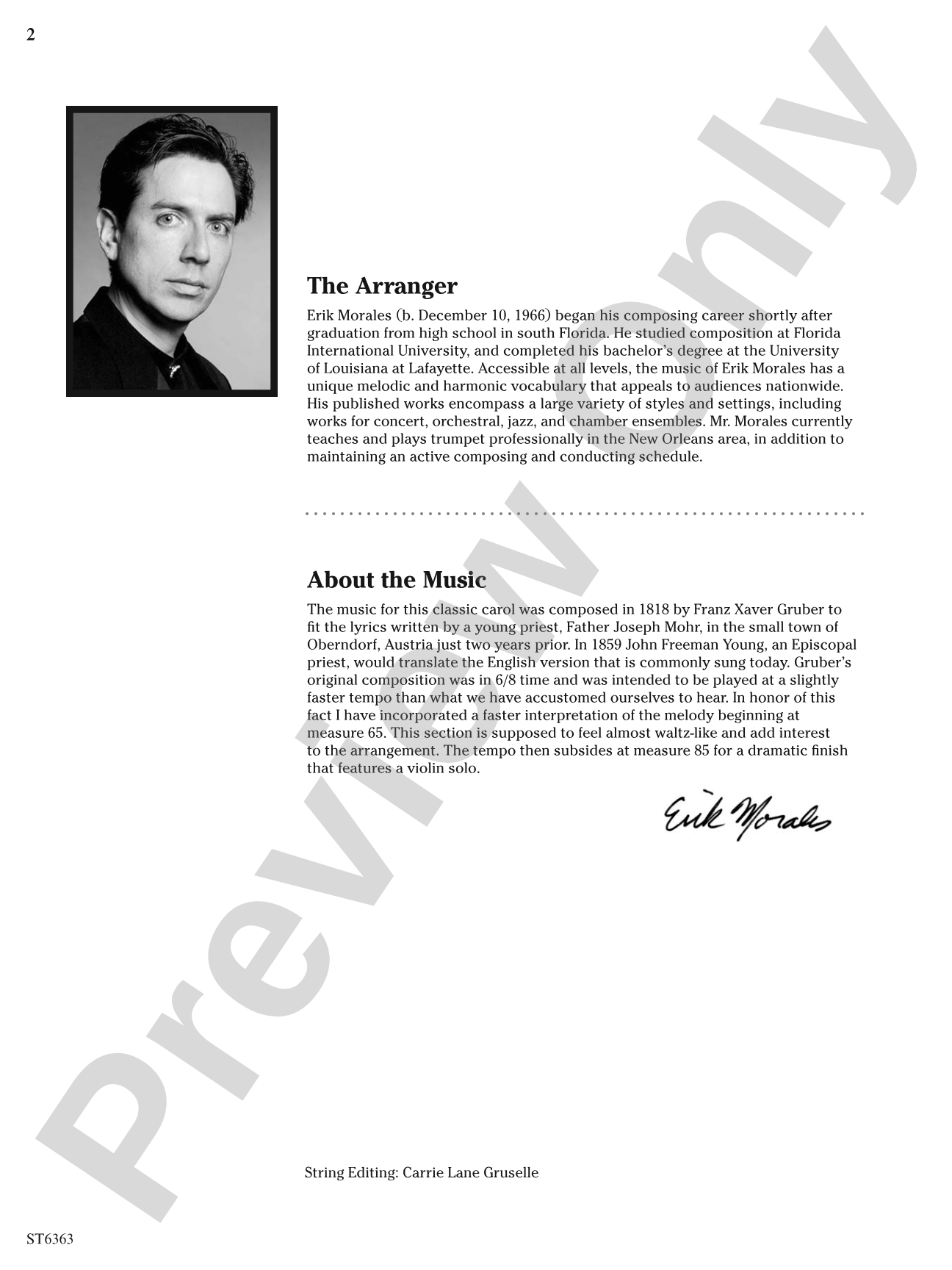 Silent Night: String Orchestra Conductor Score & Parts