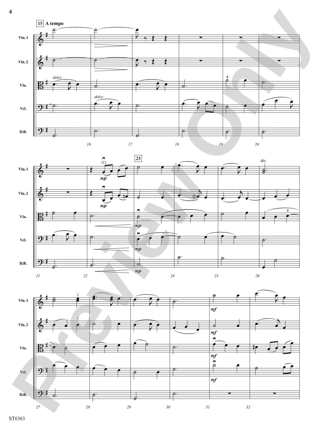 Silent Night: String Orchestra Conductor Score & Parts