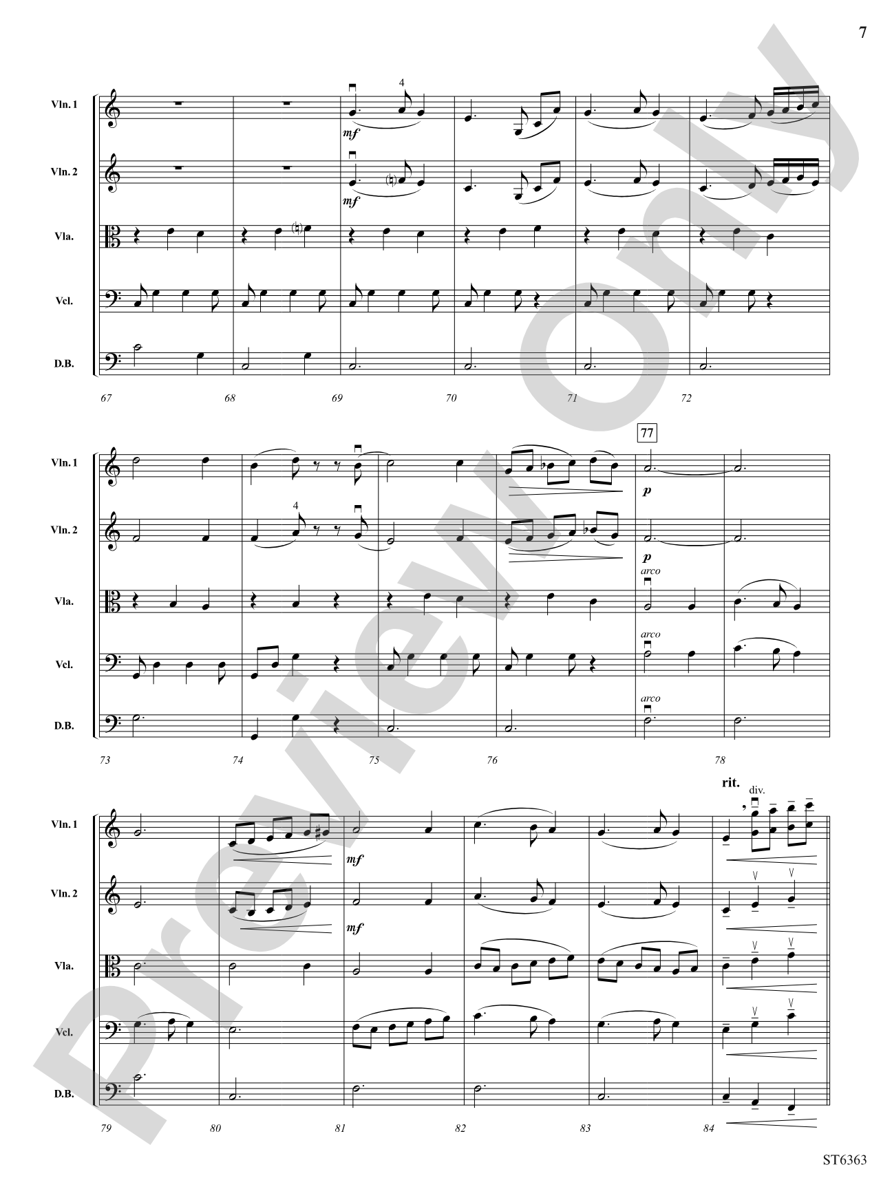 Silent Night: String Orchestra Conductor Score & Parts