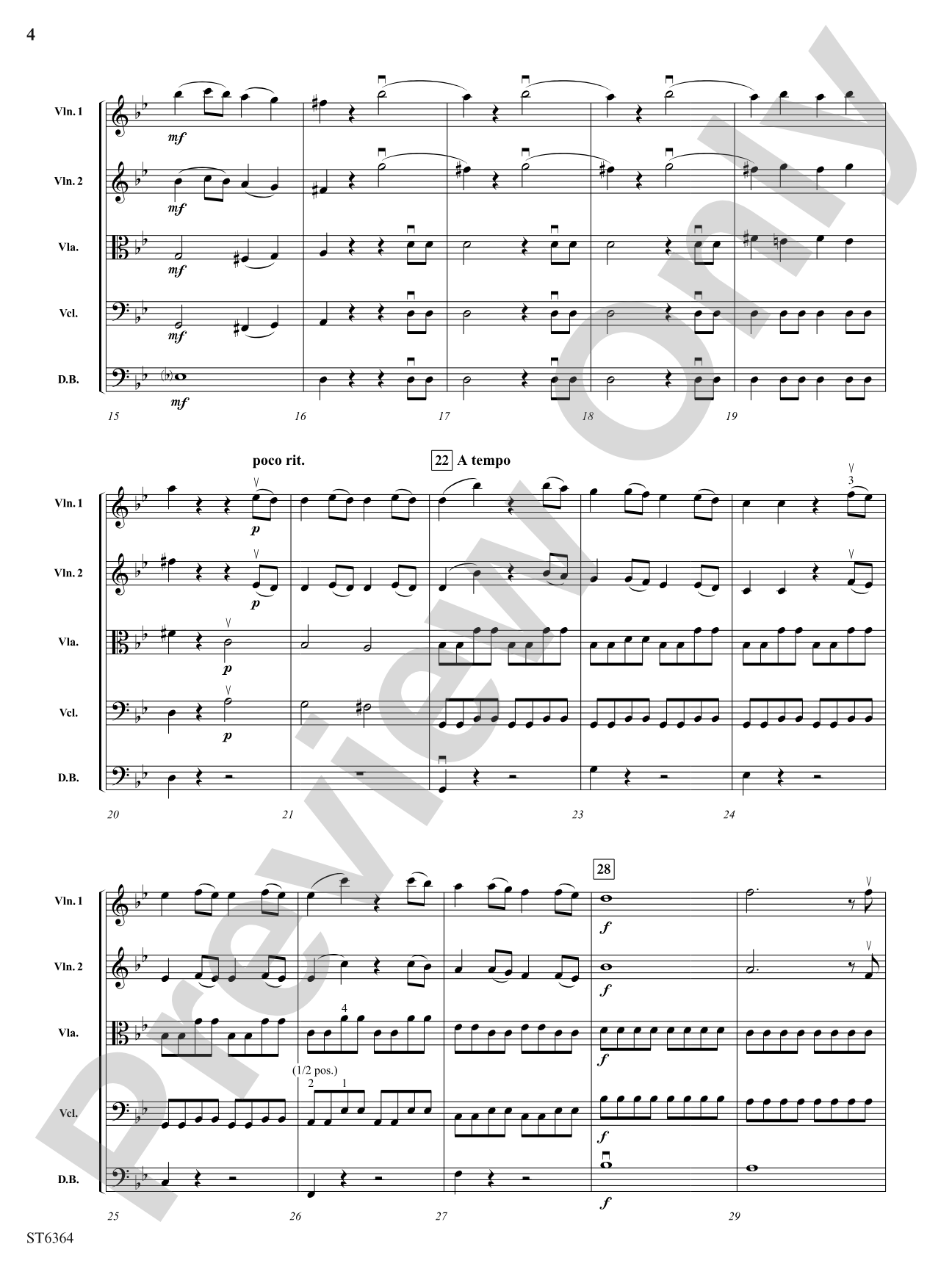 Allegro molto from Symphony No. 40: String Orchestra Conductor Score & Parts