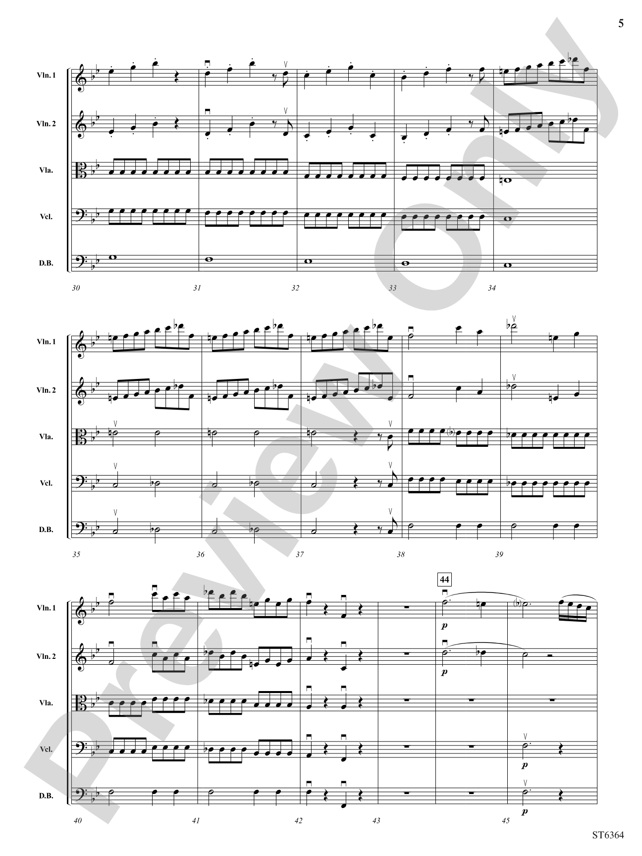 Allegro molto from Symphony No. 40: String Orchestra Conductor Score & Parts