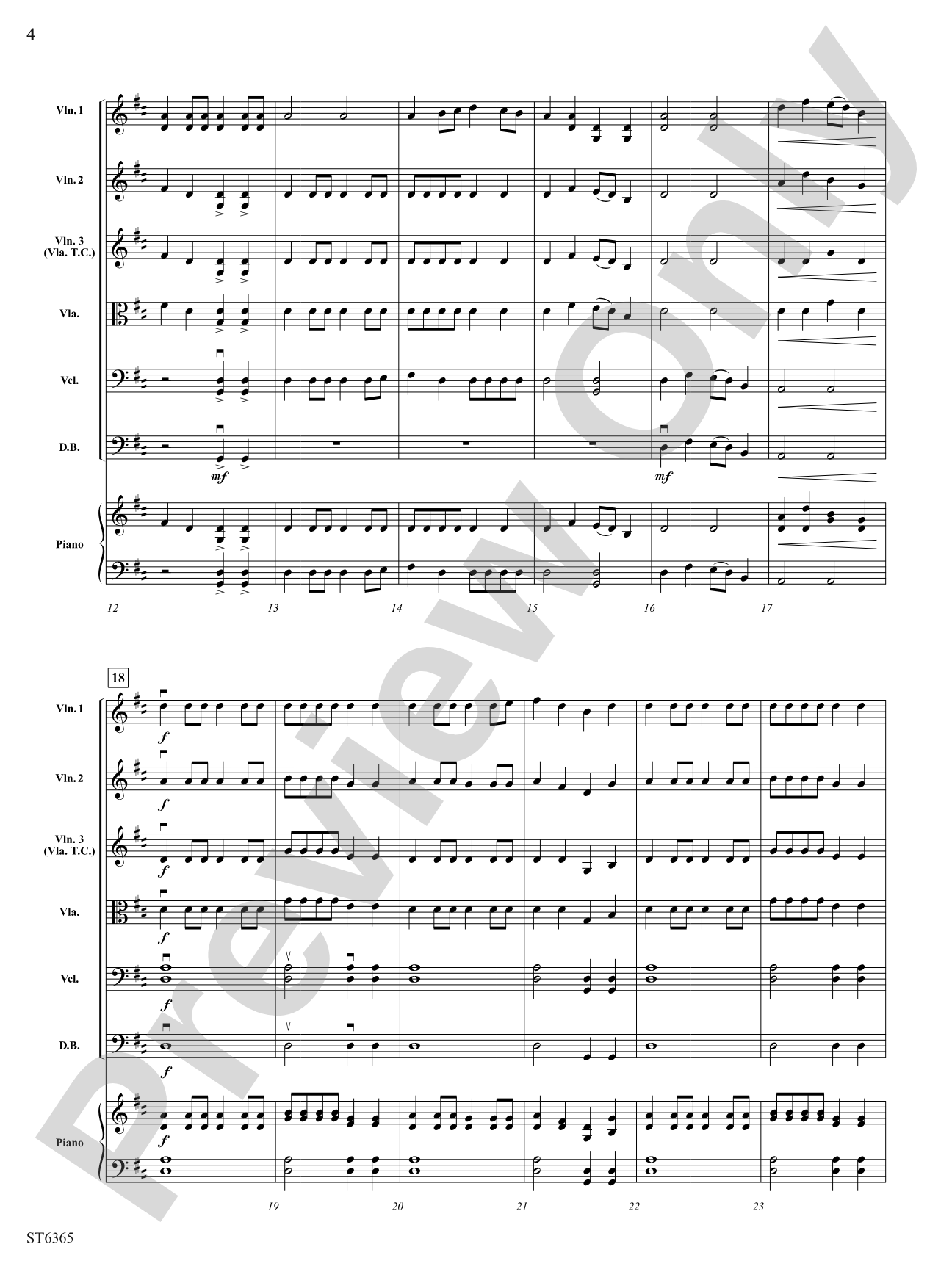 Perpetual Fiddle Motion: String Orchestra Conductor Score & Parts