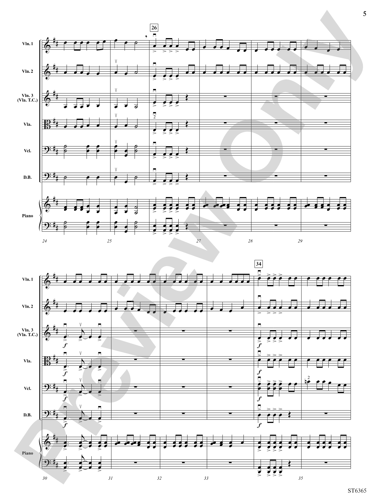 Perpetual Fiddle Motion: String Orchestra Conductor Score & Parts