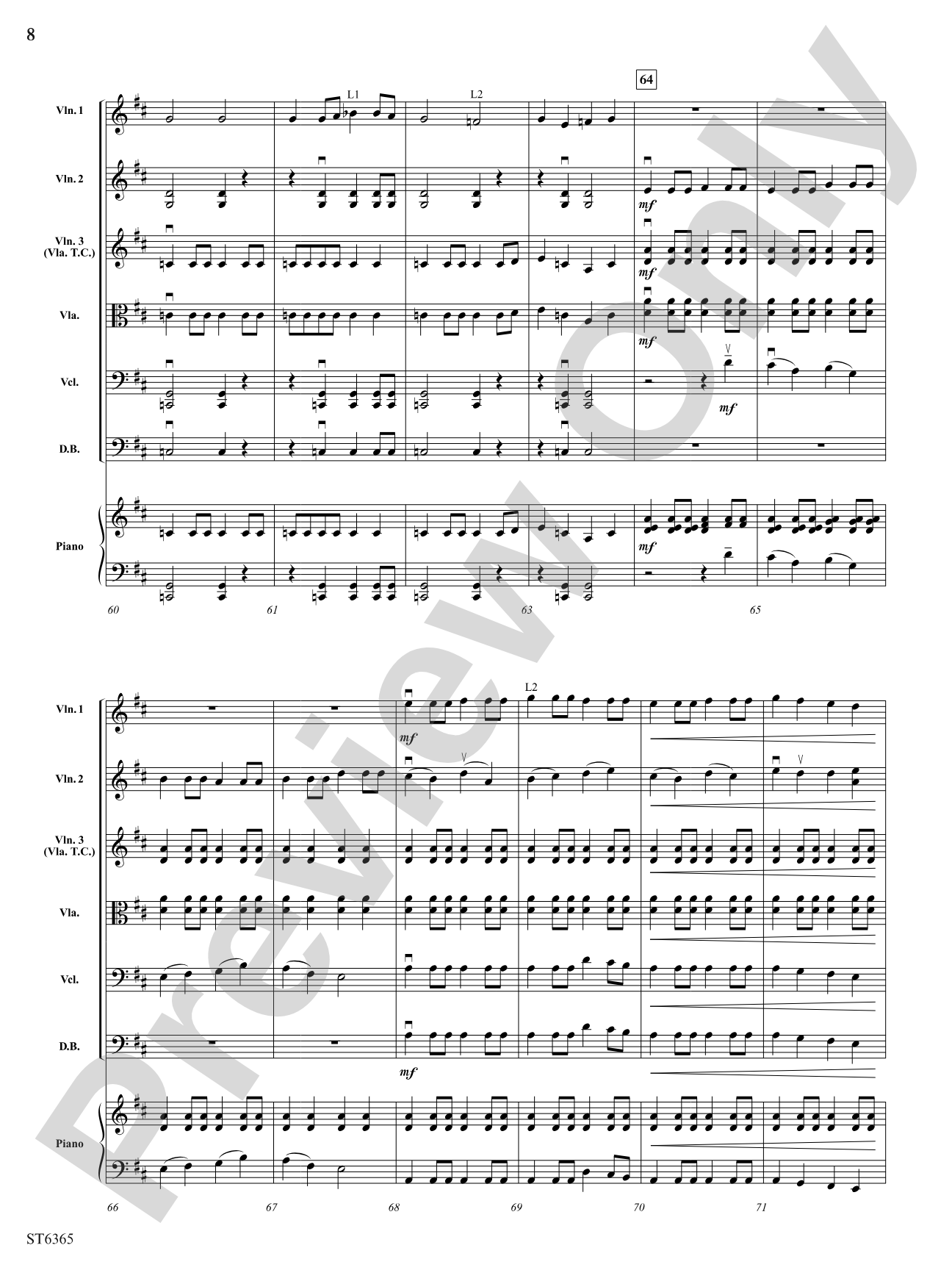 Perpetual Fiddle Motion: String Orchestra Conductor Score & Parts