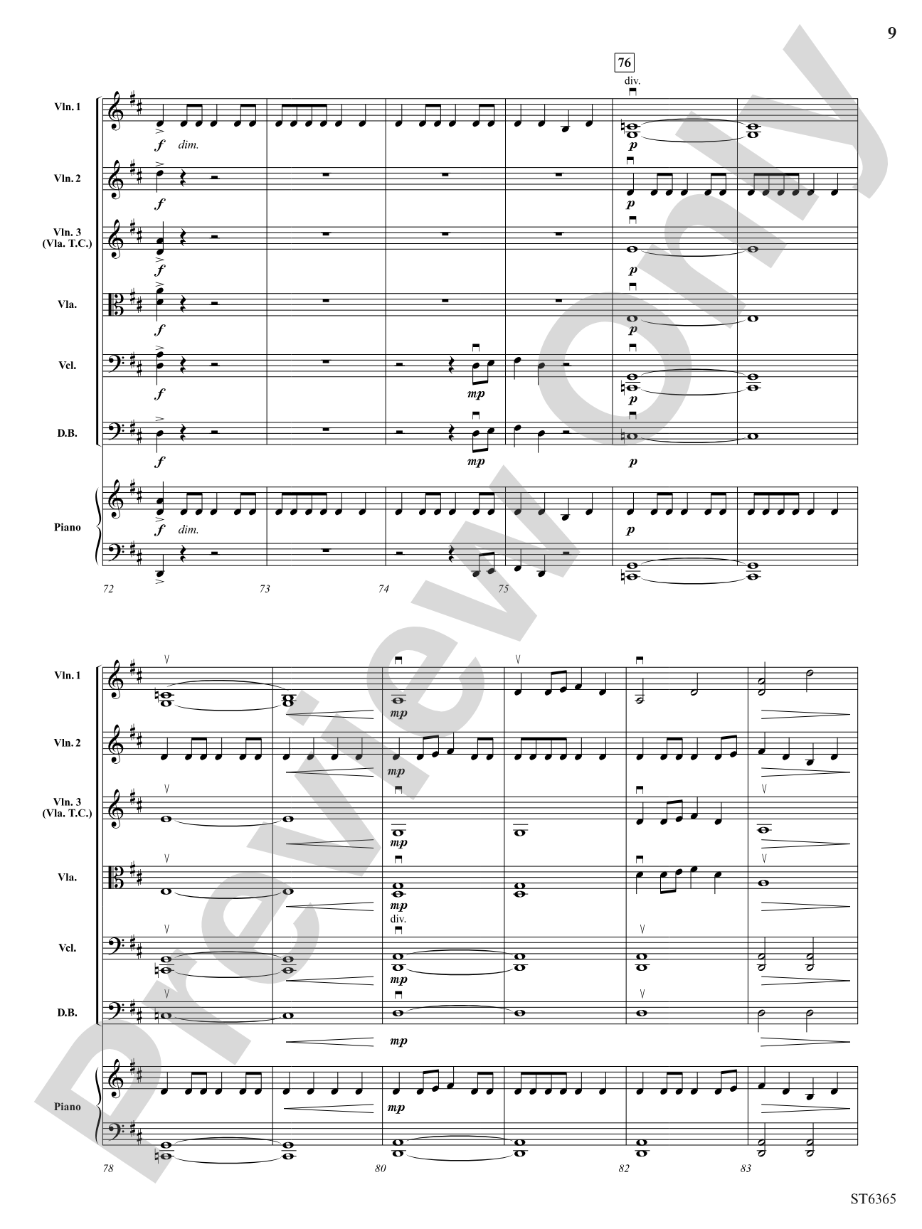 Perpetual Fiddle Motion: String Orchestra Conductor Score & Parts