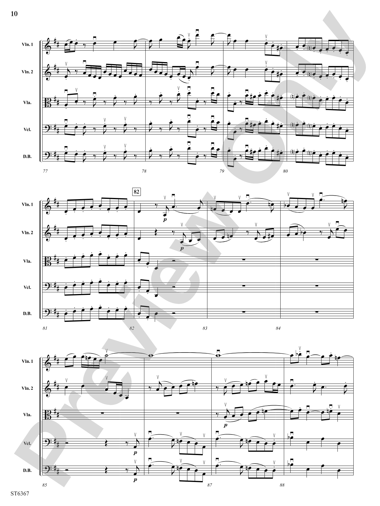 Presto in D Major: String Orchestra Conductor Score & Parts