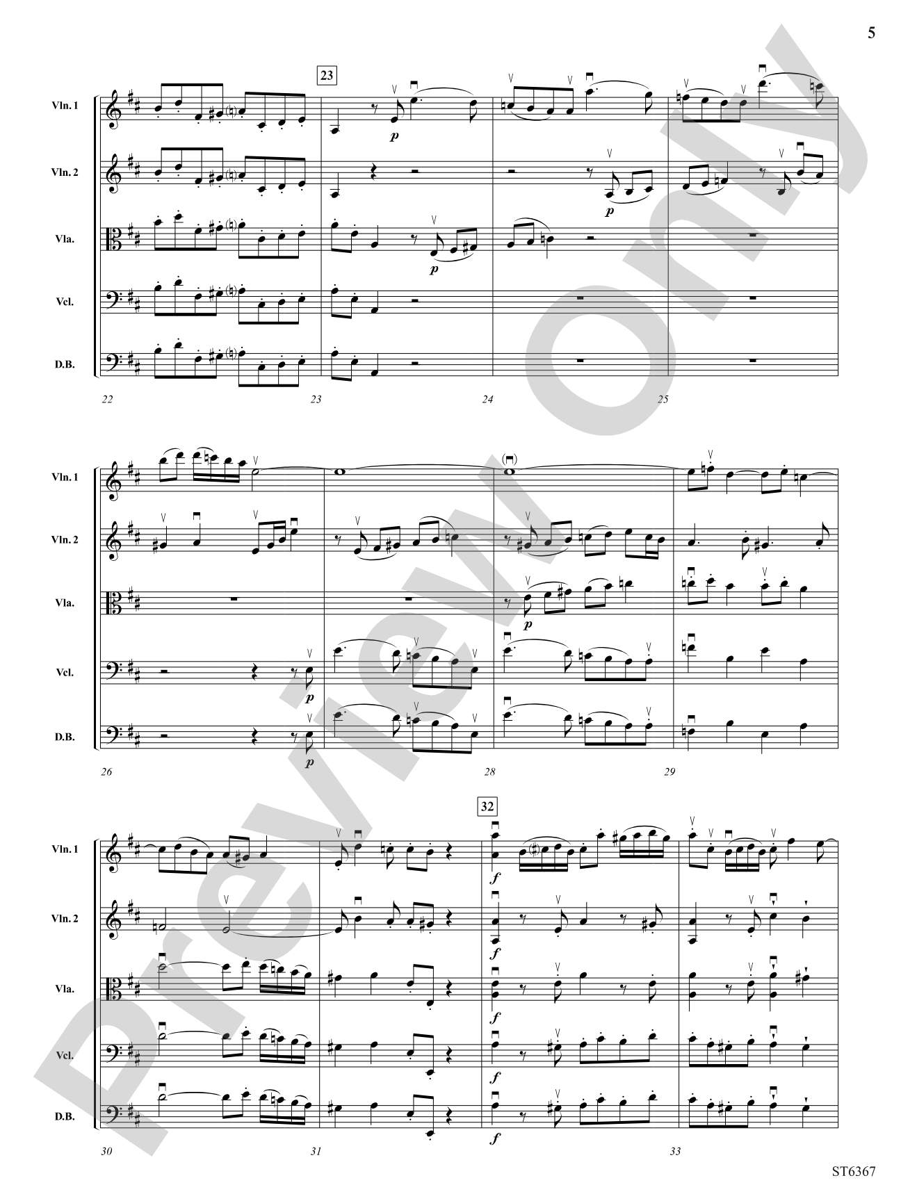 Presto in D Major: String Orchestra Conductor Score & Parts