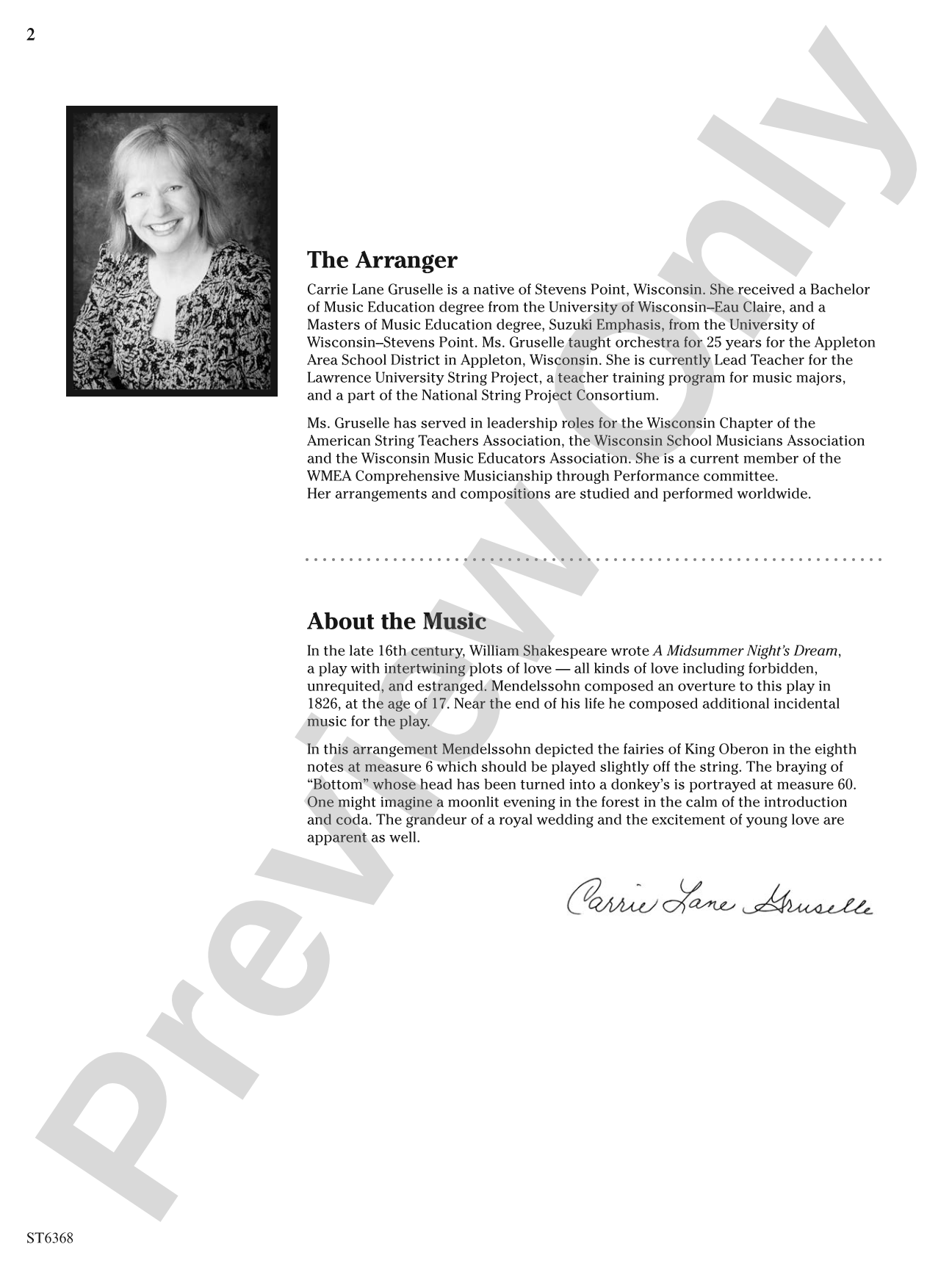 Overture to a Midsummer Night's Dream: String Orchestra Conductor Score & Parts