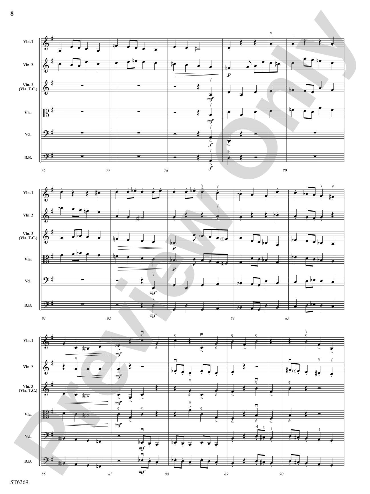 Gladiator's Glory: String Orchestra Conductor Score & Parts