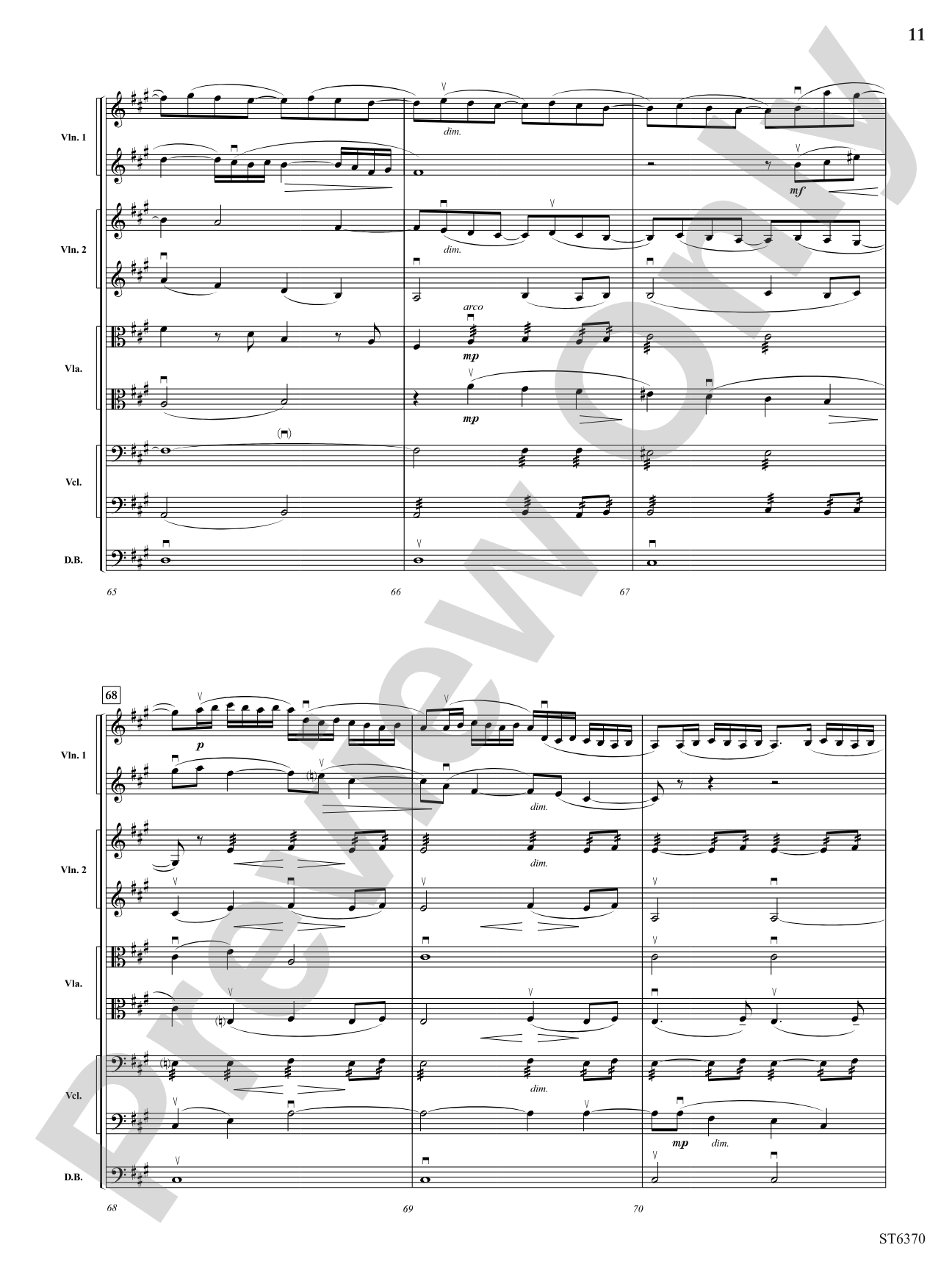 Romance for Strings: String Orchestra Conductor Score & Parts