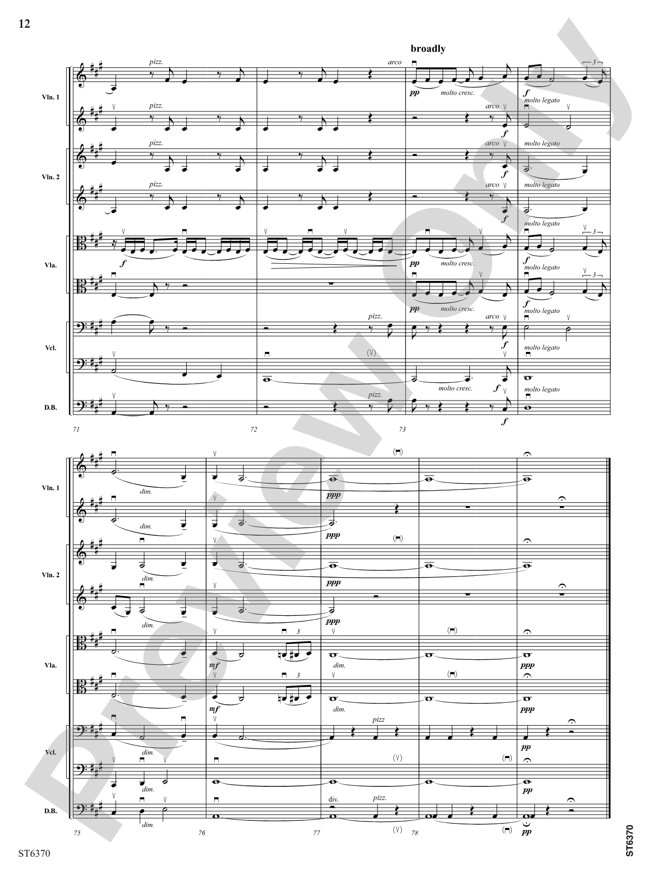 Romance for Strings: String Orchestra Conductor Score & Parts