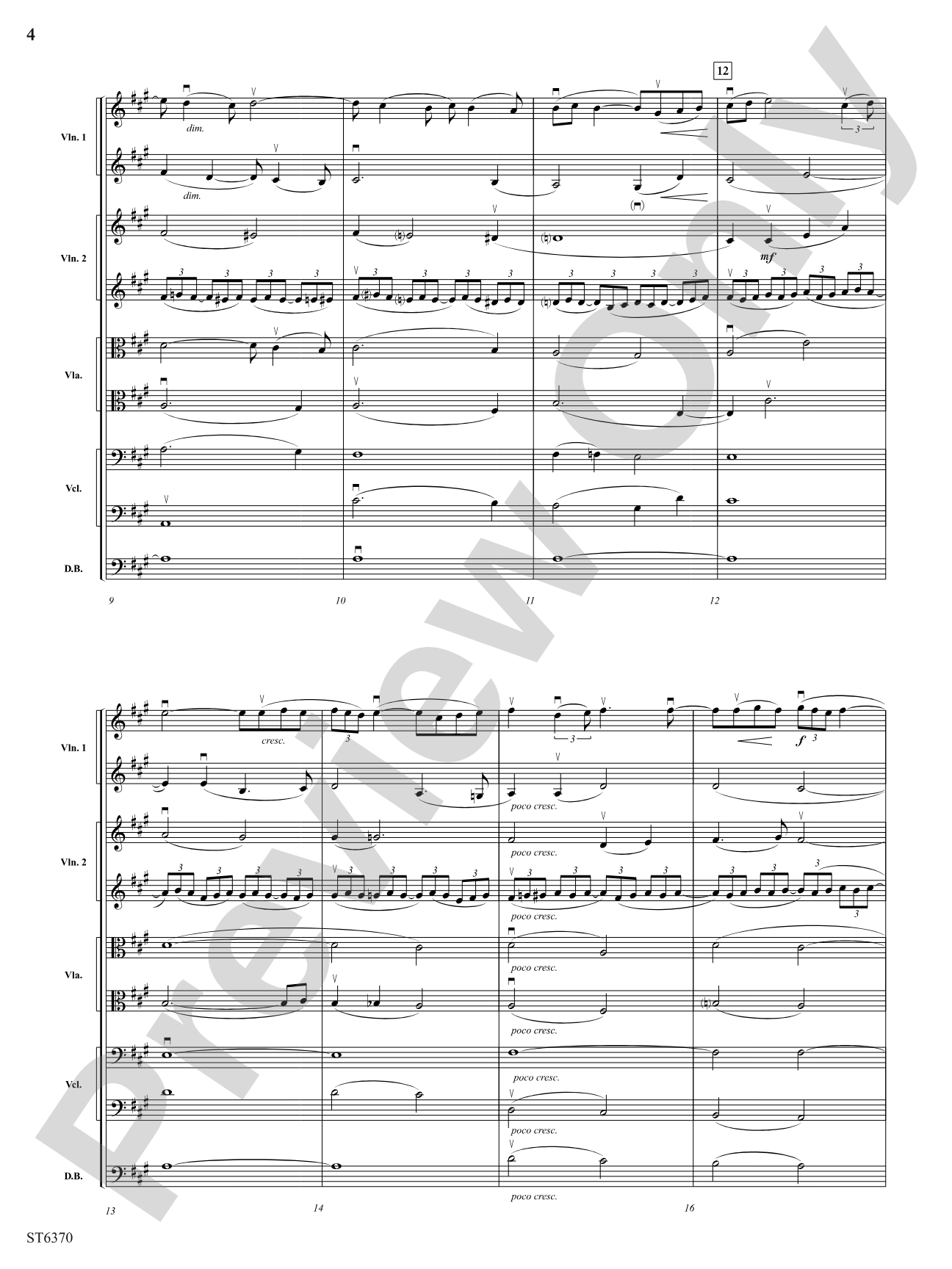 Romance for Strings: String Orchestra Conductor Score & Parts
