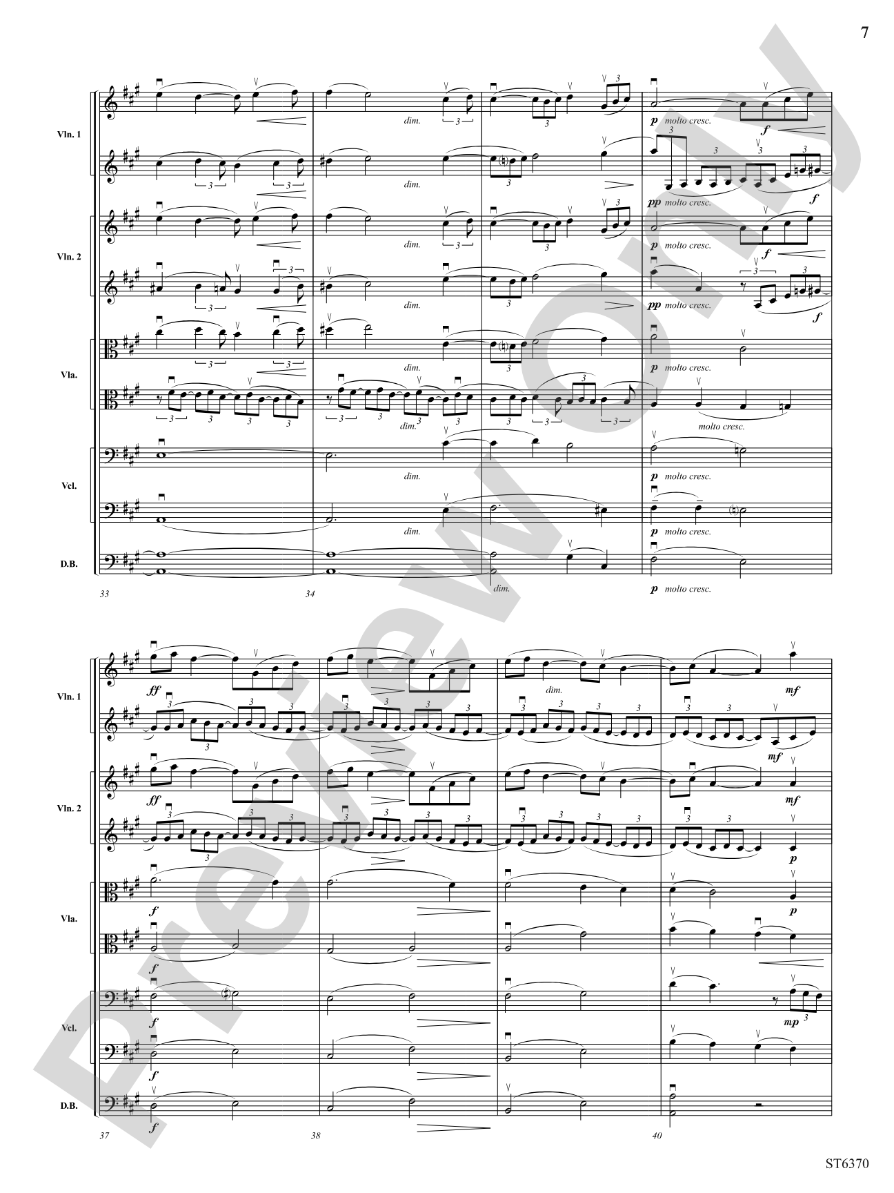 Romance for Strings: String Orchestra Conductor Score & Parts