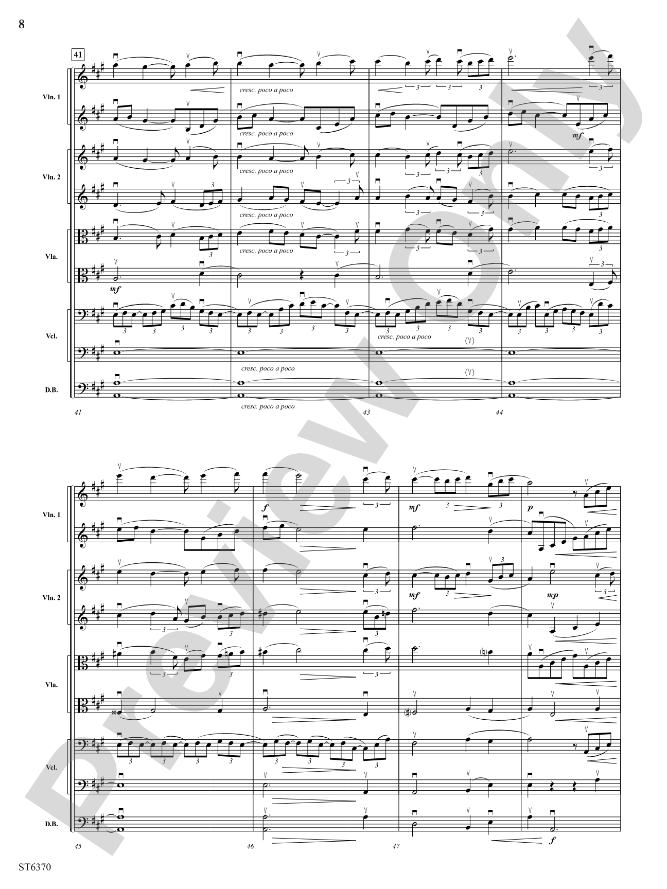 Romance for Strings: String Orchestra Conductor Score & Parts