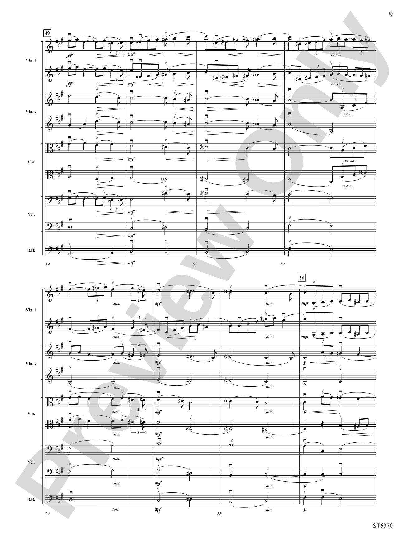 Romance for Strings: String Orchestra Conductor Score & Parts