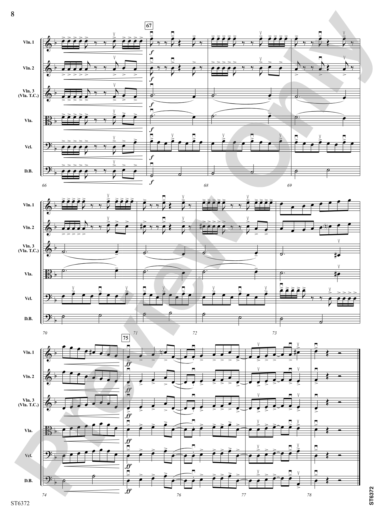 El Gaucho: String Orchestra Conductor Score & Parts