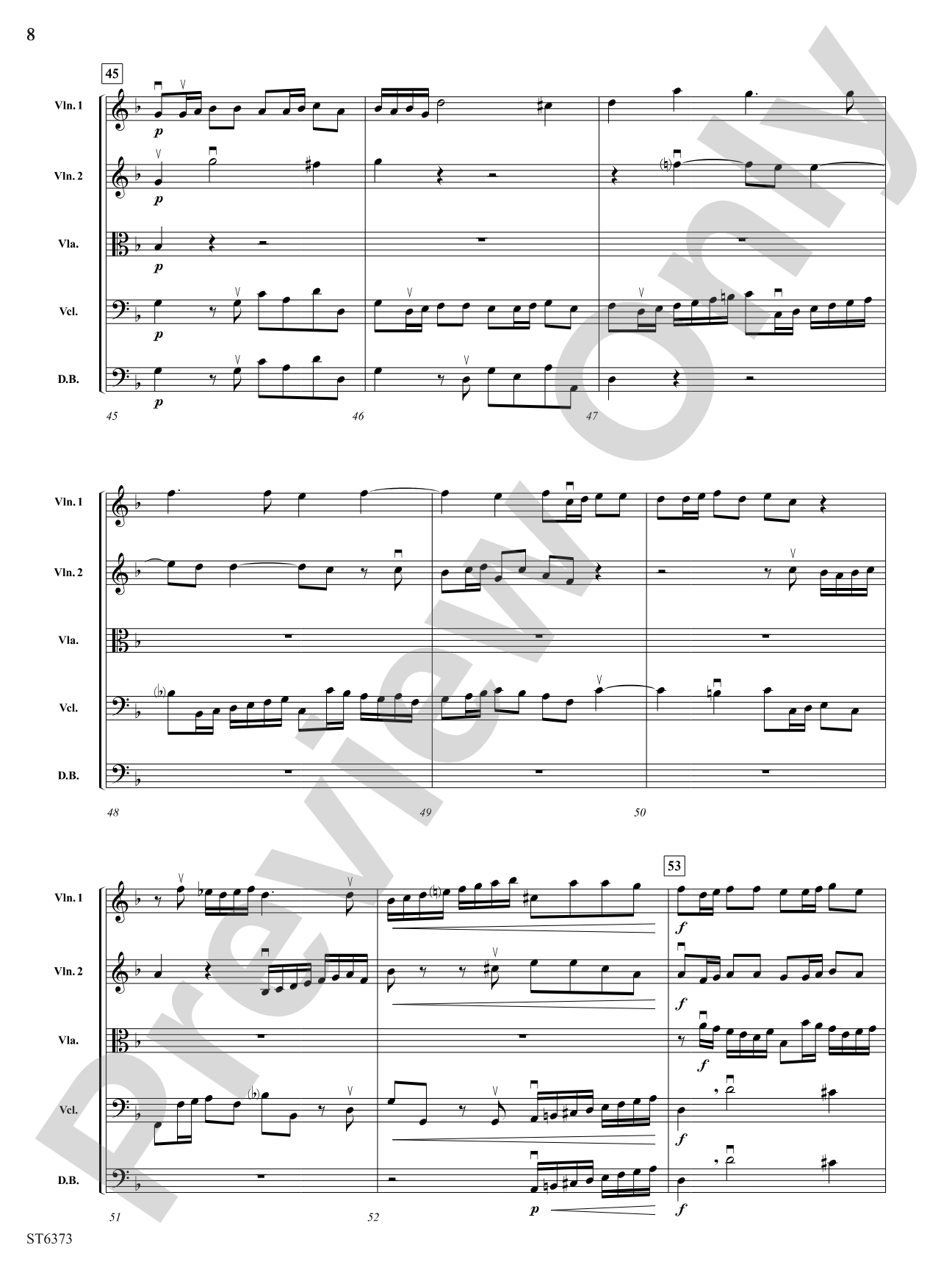 Fugue from L'estro Armonico: String Orchestra Conductor Score & Parts