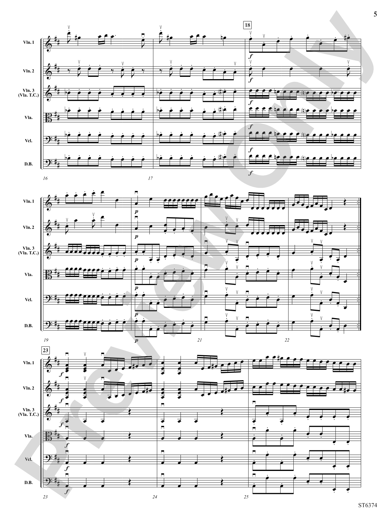 Allegro from Concerto in D Major: Score