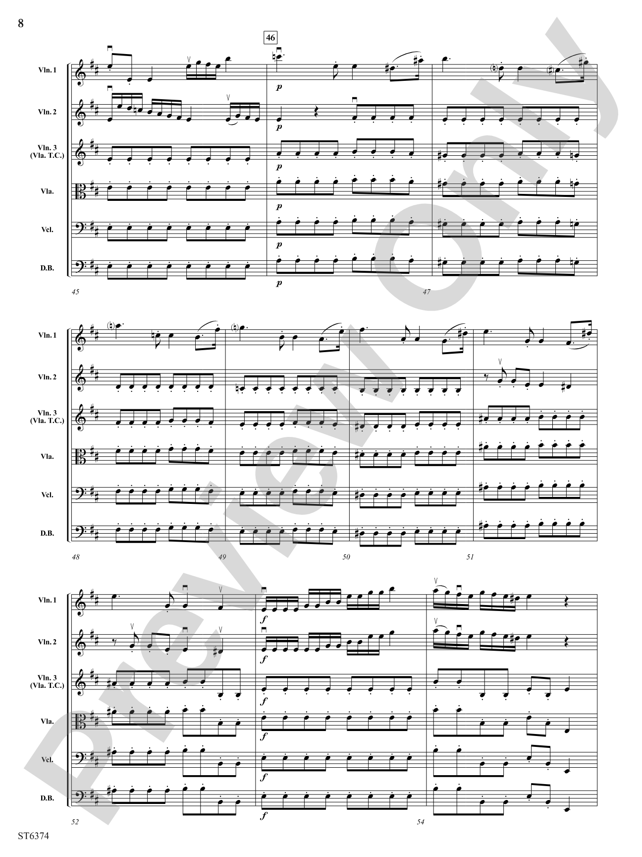 Allegro from Concerto in D Major: Score