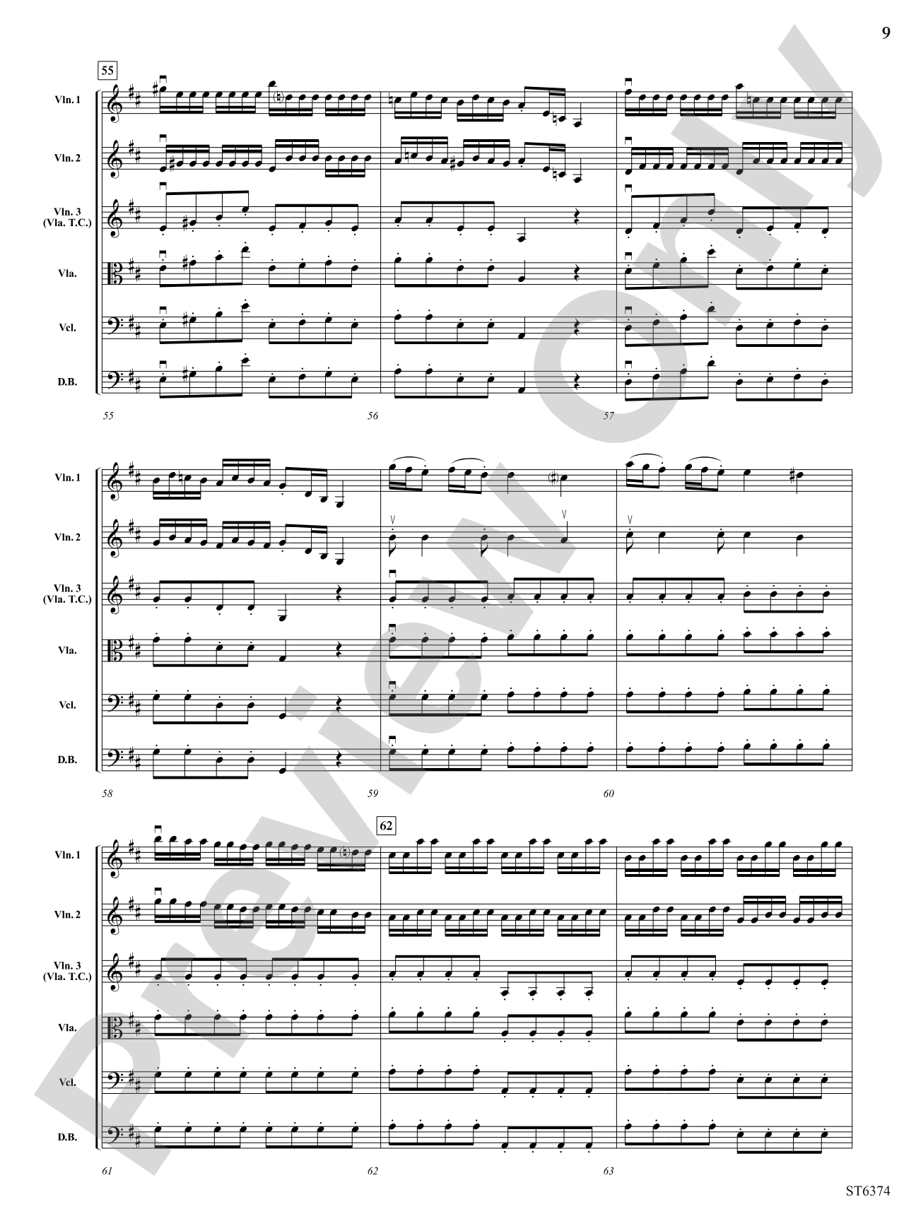 Allegro from Concerto in D Major: Score
