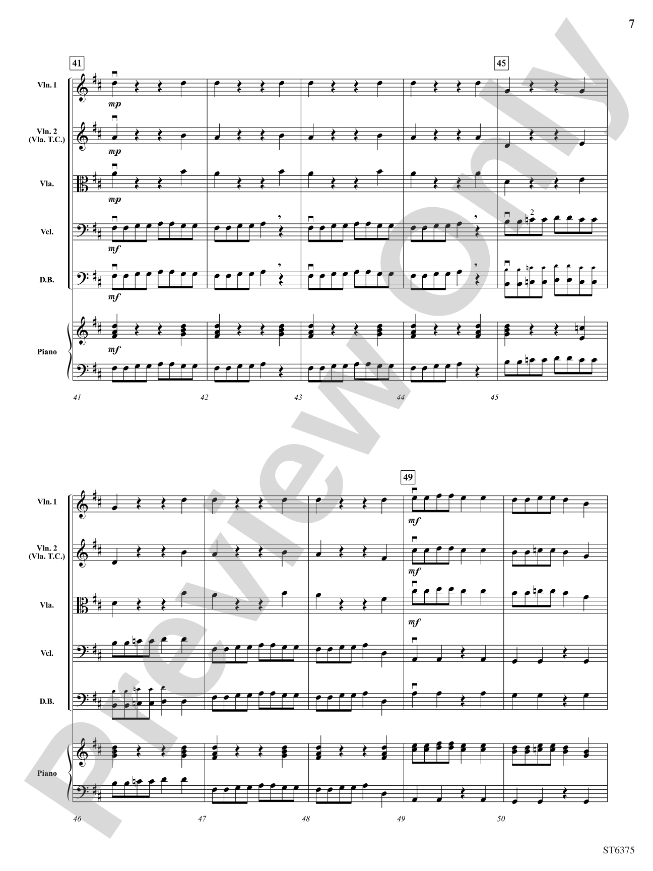 Boogie Blues: String Orchestra Conductor Score & Parts