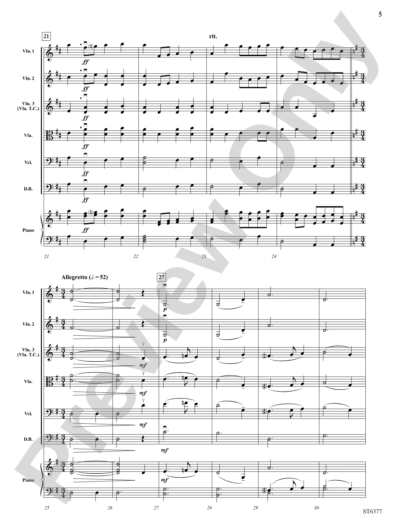 Two Italian Dances: String Orchestra Conductor Score & Parts
