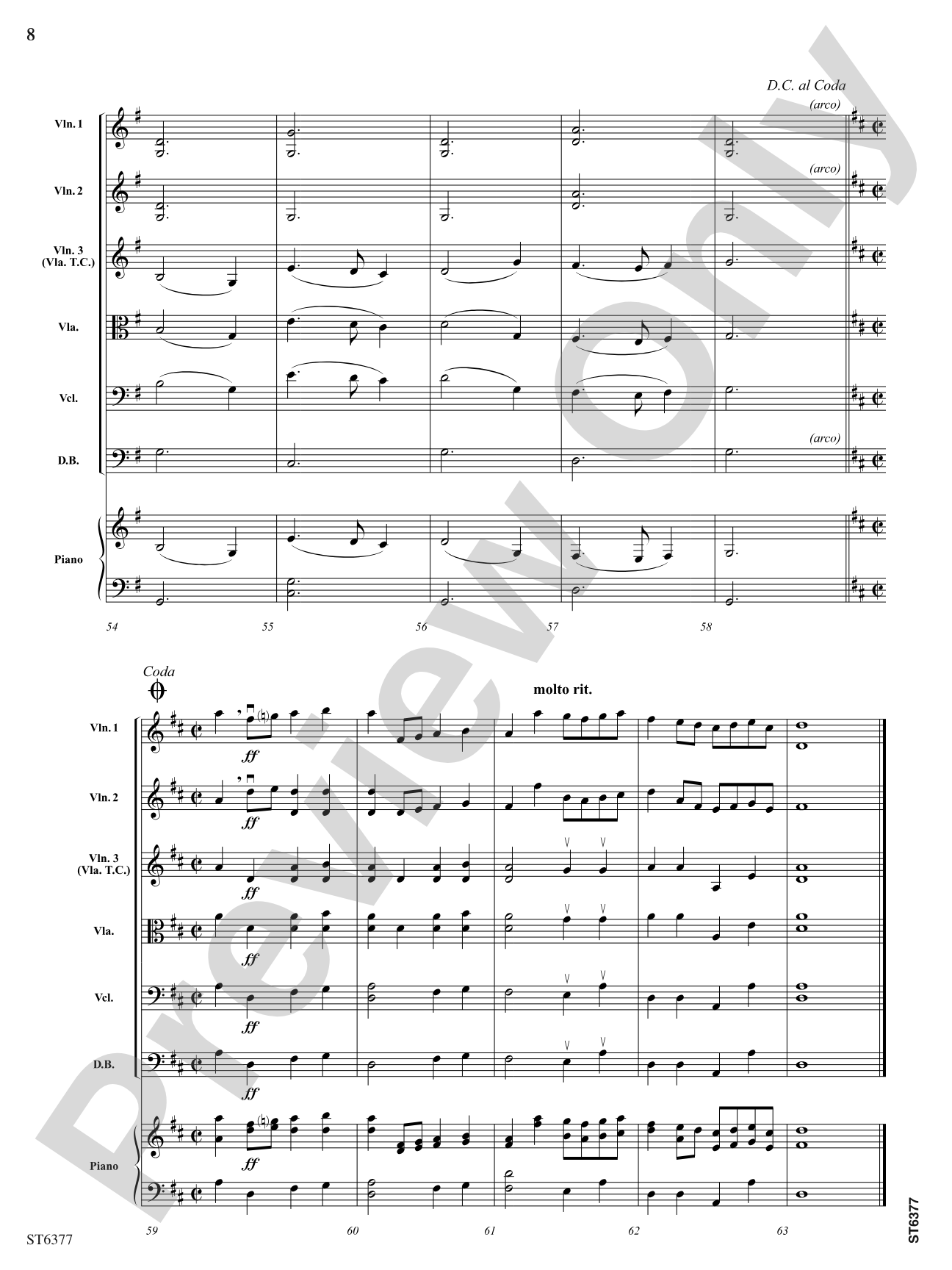 Two Italian Dances: String Orchestra Conductor Score & Parts