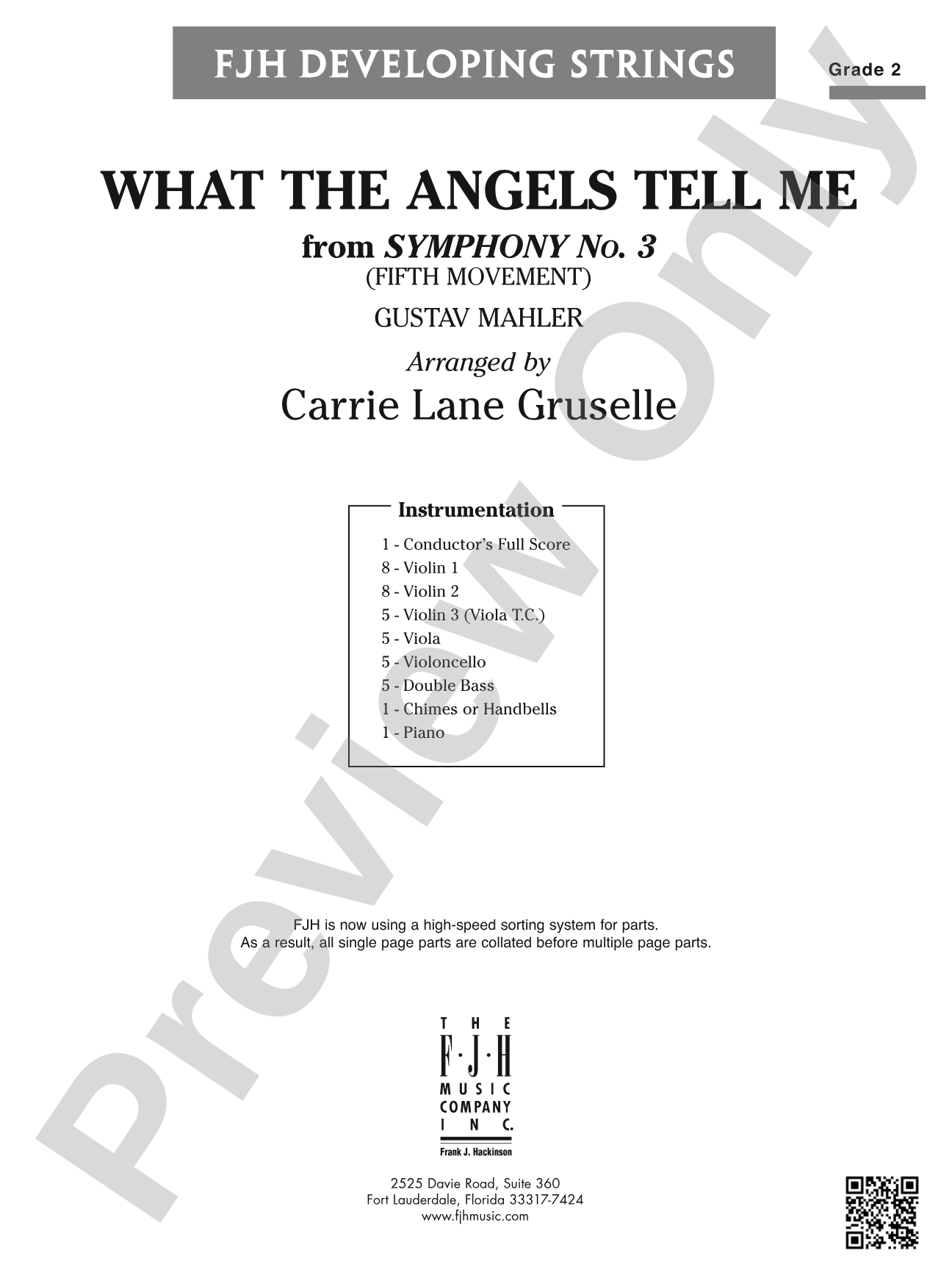 What the Angels Tell Me: String Orchestra Conductor Score & Parts