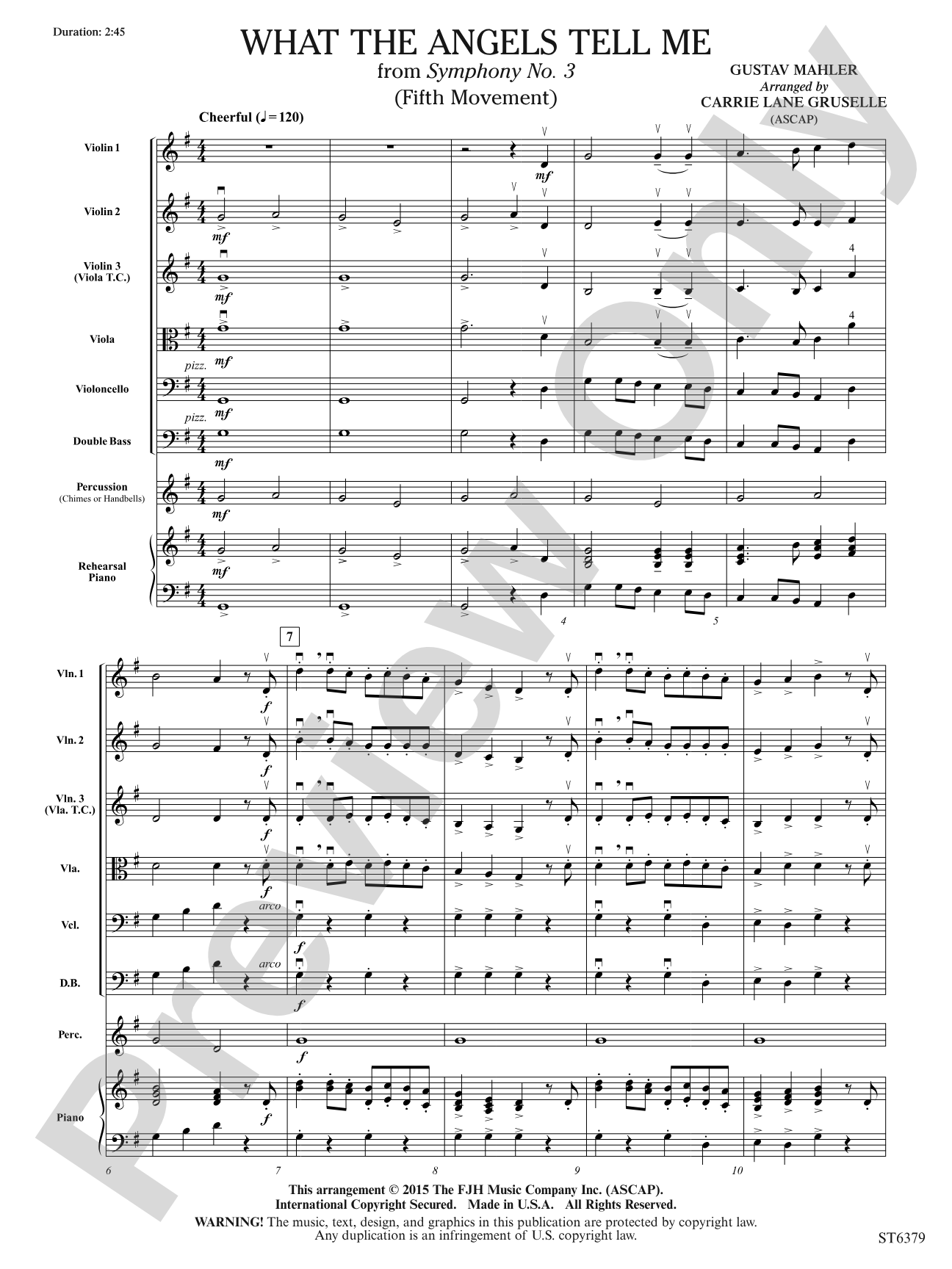 What the Angels Tell Me: String Orchestra Conductor Score & Parts