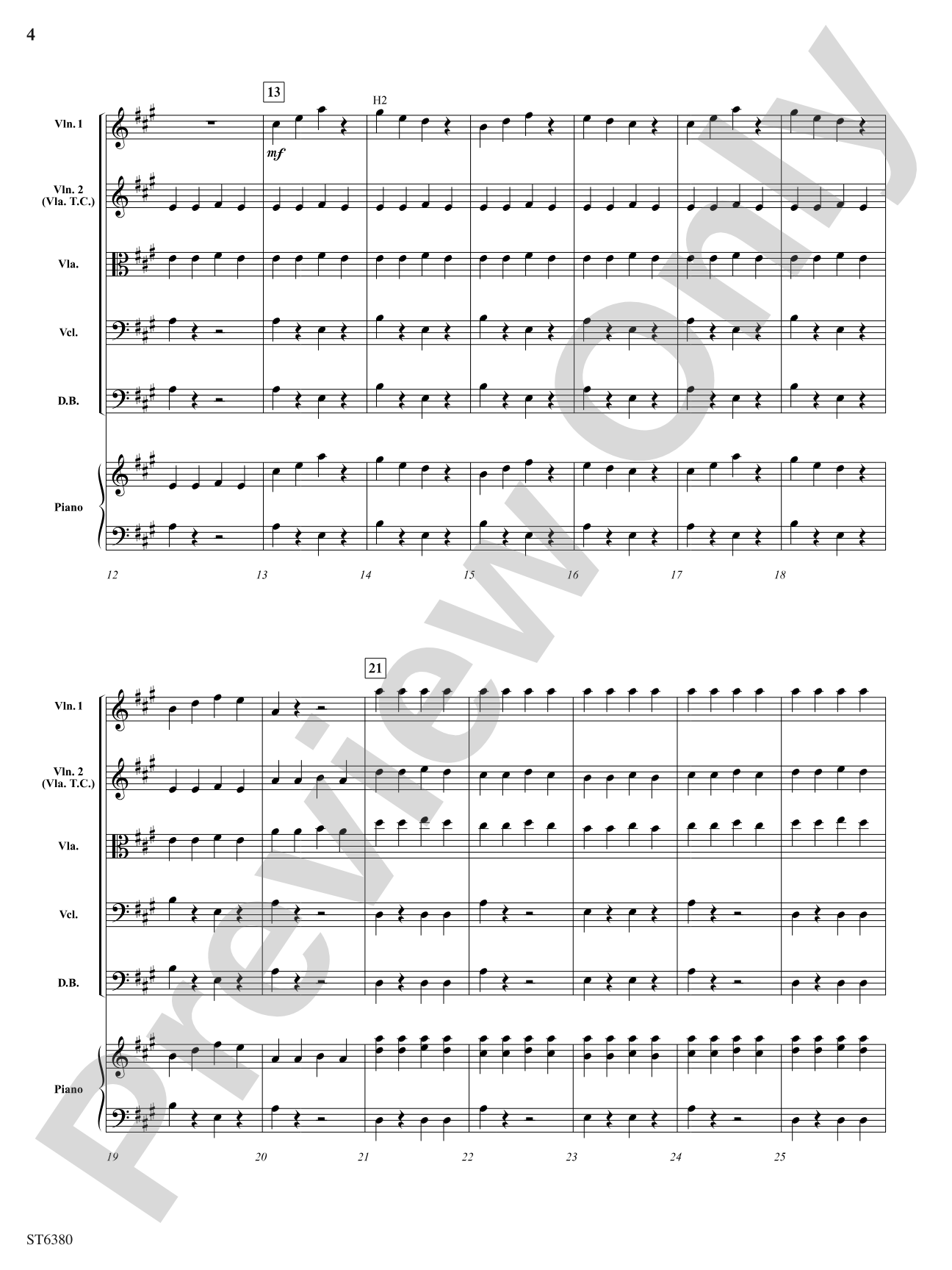 Raindrop Serenade: String Orchestra Conductor Score & Parts
