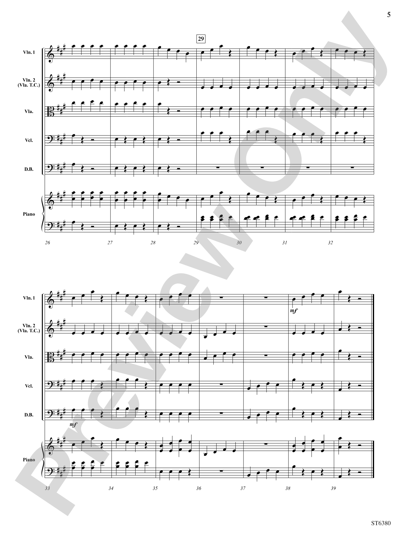 Raindrop Serenade: String Orchestra Conductor Score & Parts