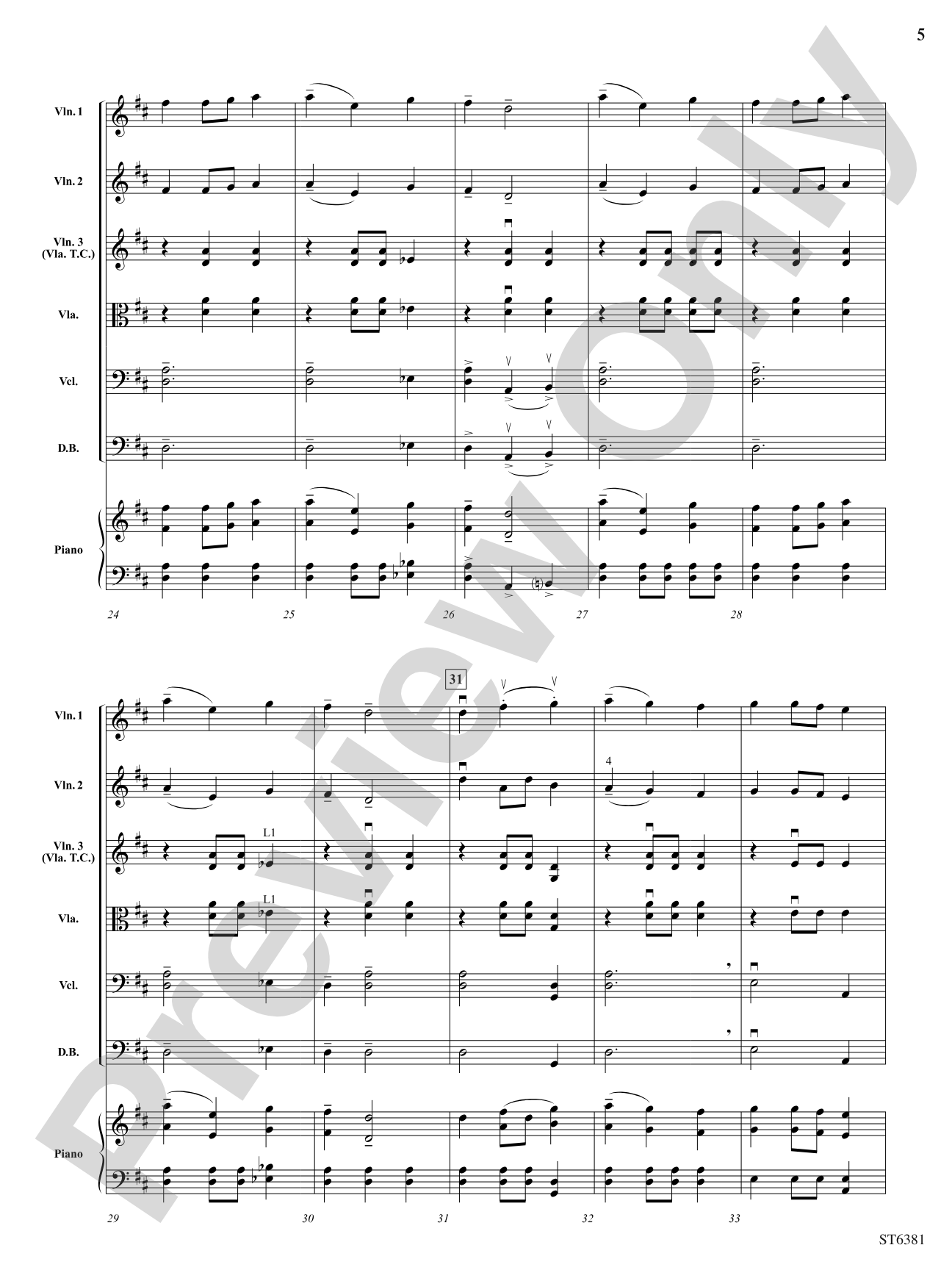 Rustic Dance: String Orchestra Conductor Score & Parts