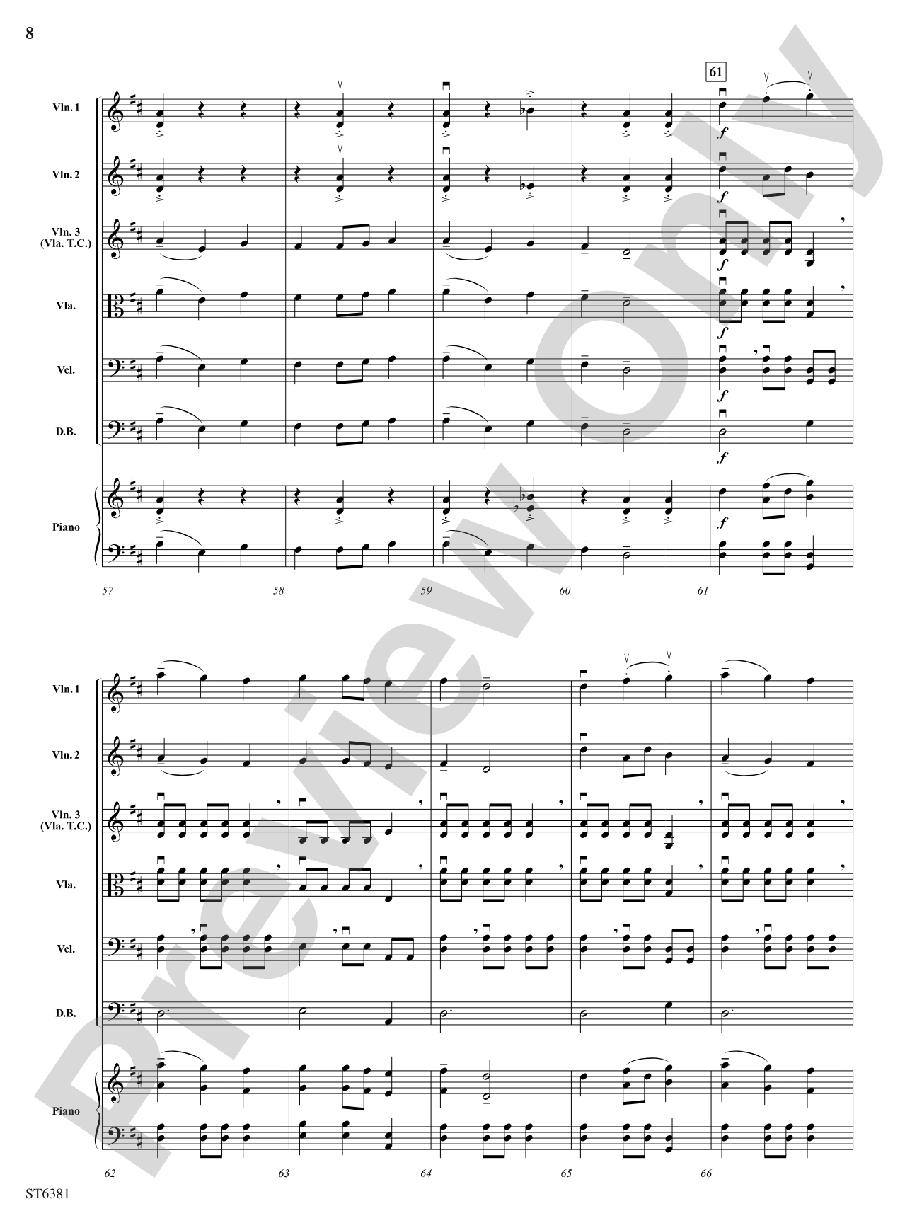 Rustic Dance: String Orchestra Conductor Score & Parts
