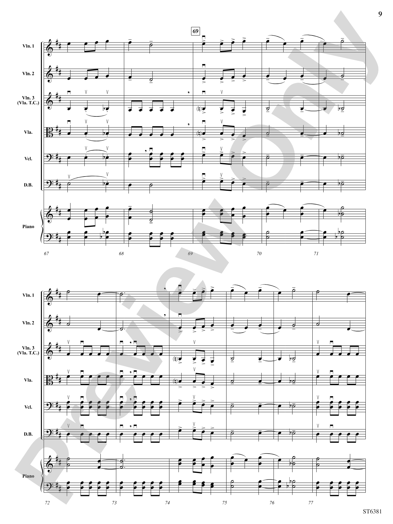 Rustic Dance: String Orchestra Conductor Score & Parts