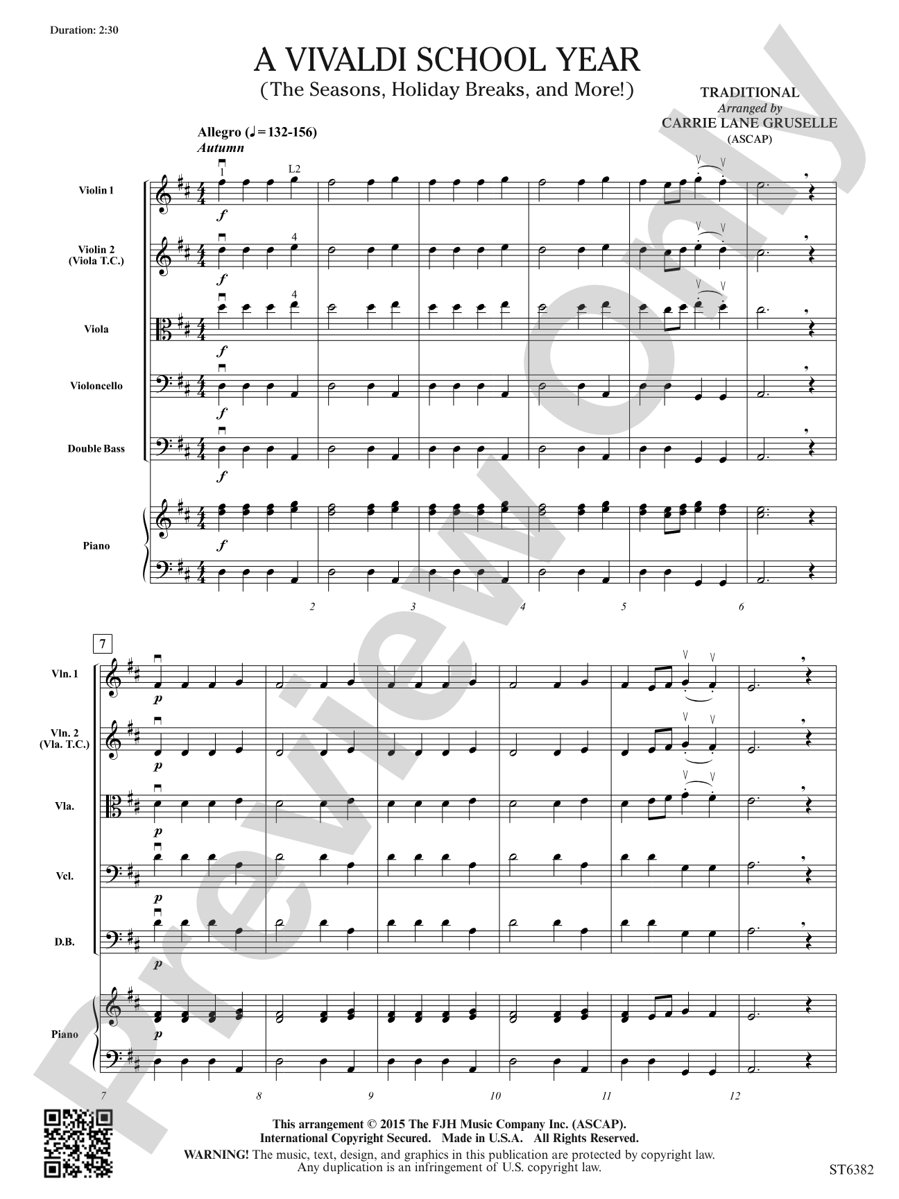 A Vivaldi School Year: String Orchestra Conductor Score & Parts