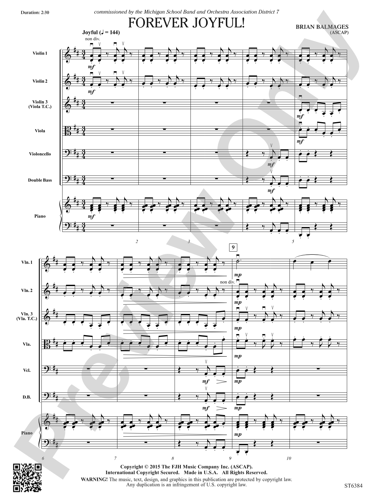 Forever Joyful!: String Orchestra Conductor Score & Parts