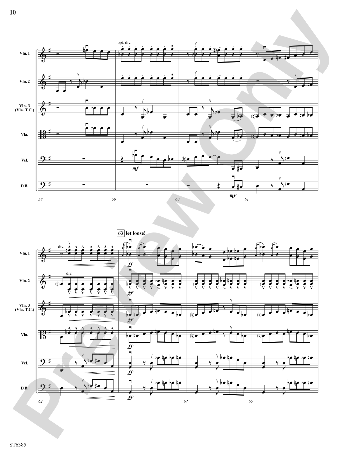 Strings Cut Loose: String Orchestra Conductor Score & Parts