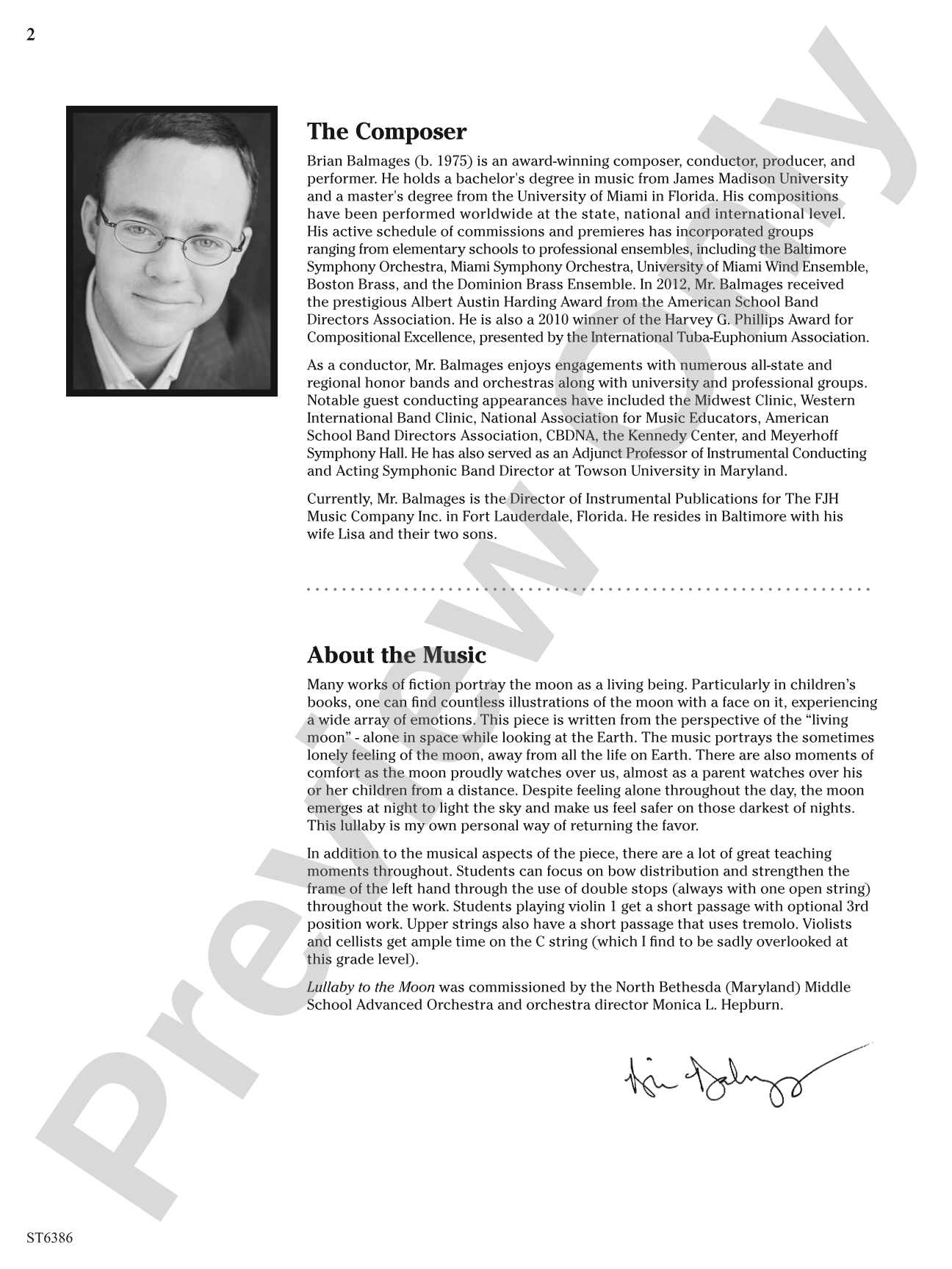 Lullaby to the Moon: String Orchestra Conductor Score & Parts