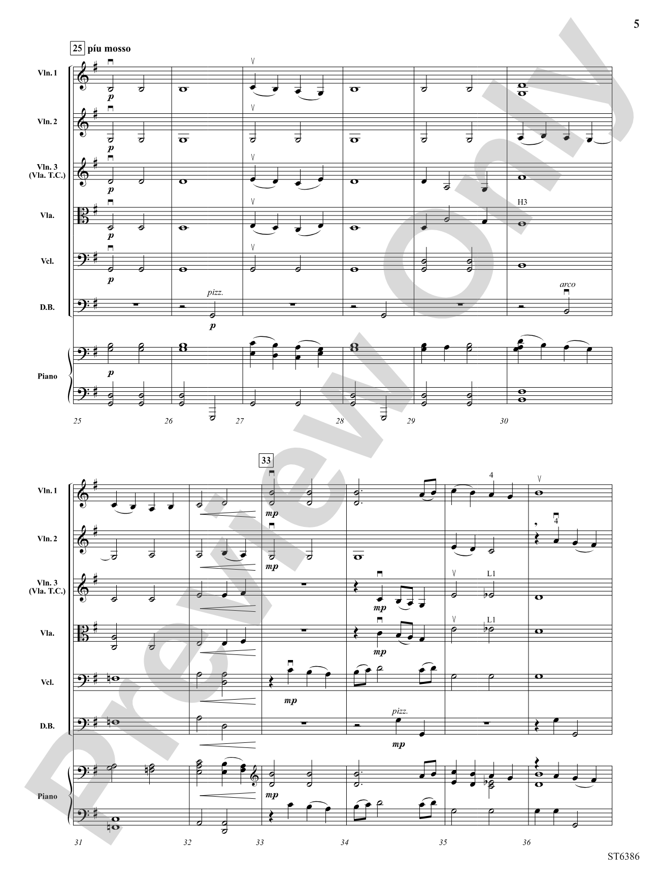 Lullaby to the Moon: String Orchestra Conductor Score & Parts