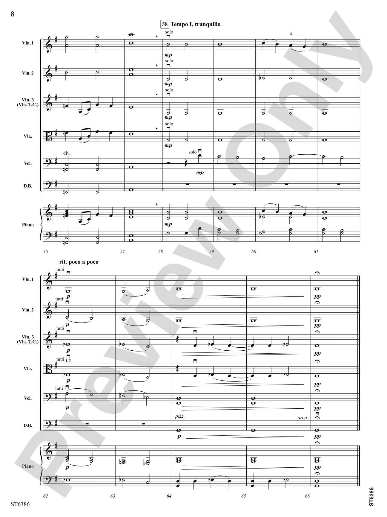 Lullaby to the Moon: String Orchestra Conductor Score & Parts