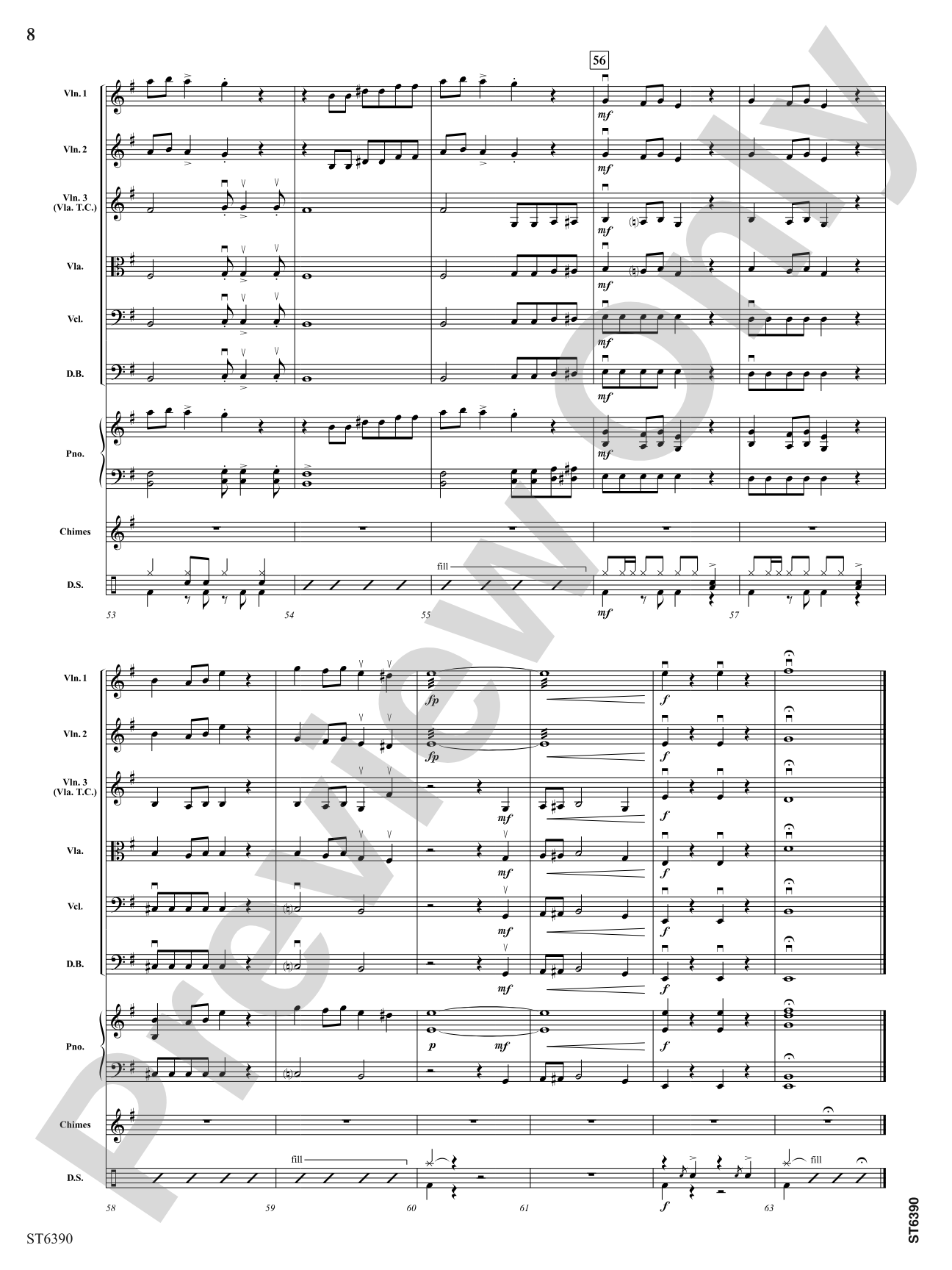 Bell Carol Rock: String Orchestra Conductor Score & Parts