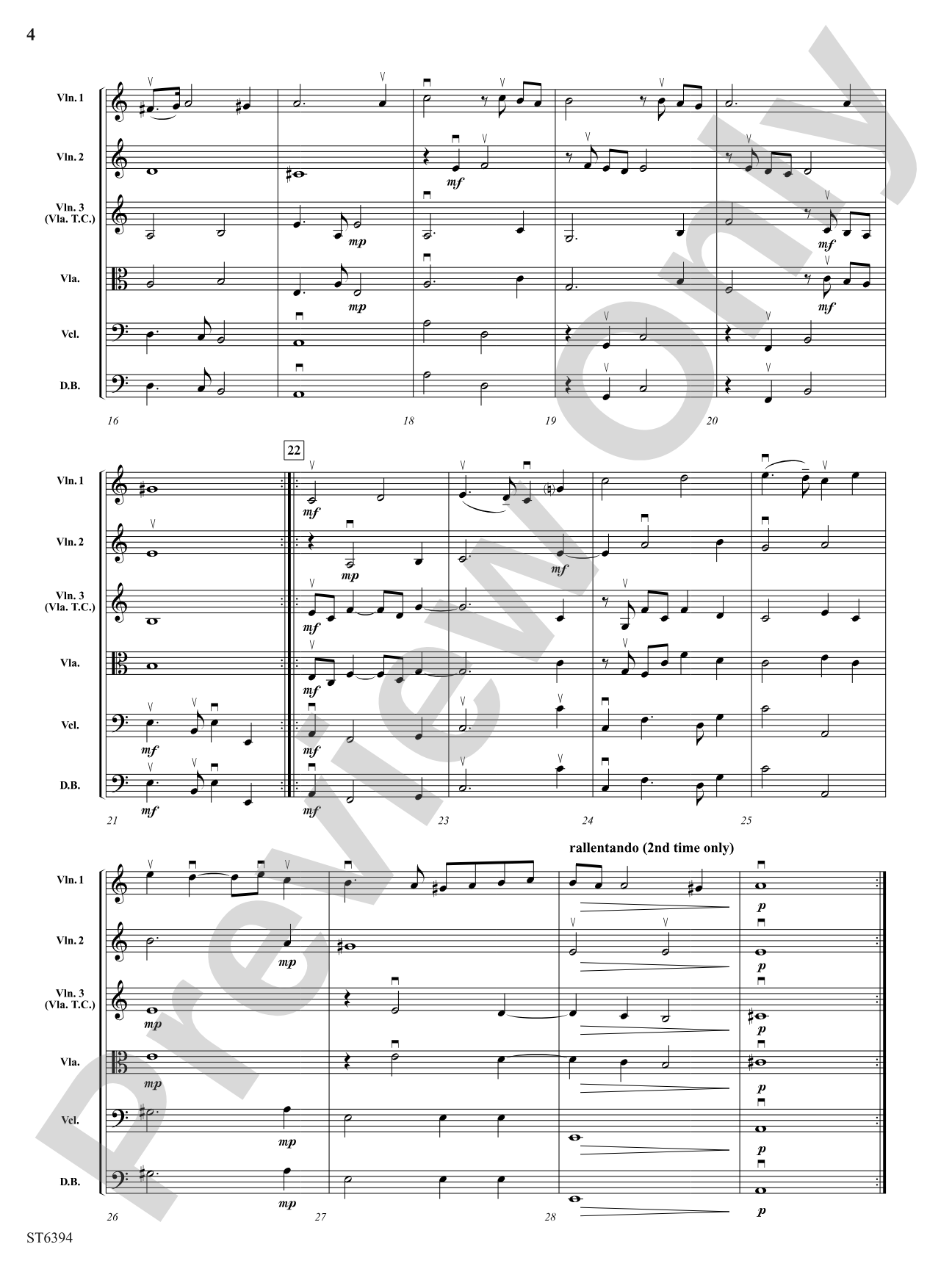 Pavane and La Volta: String Orchestra Conductor Score & Parts